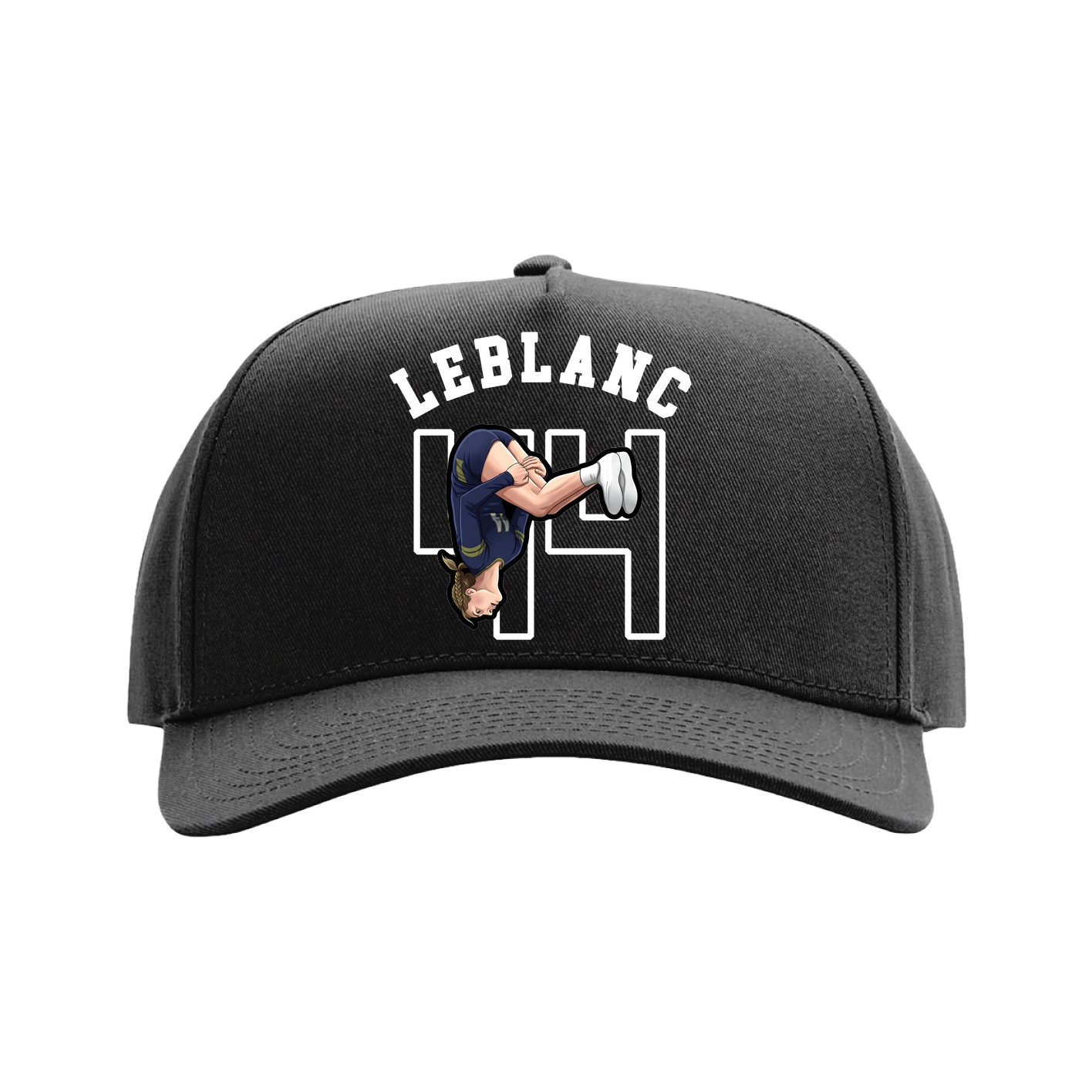 Full Fabric Five-Panel Champ Cap — Shirsey Arch in Black