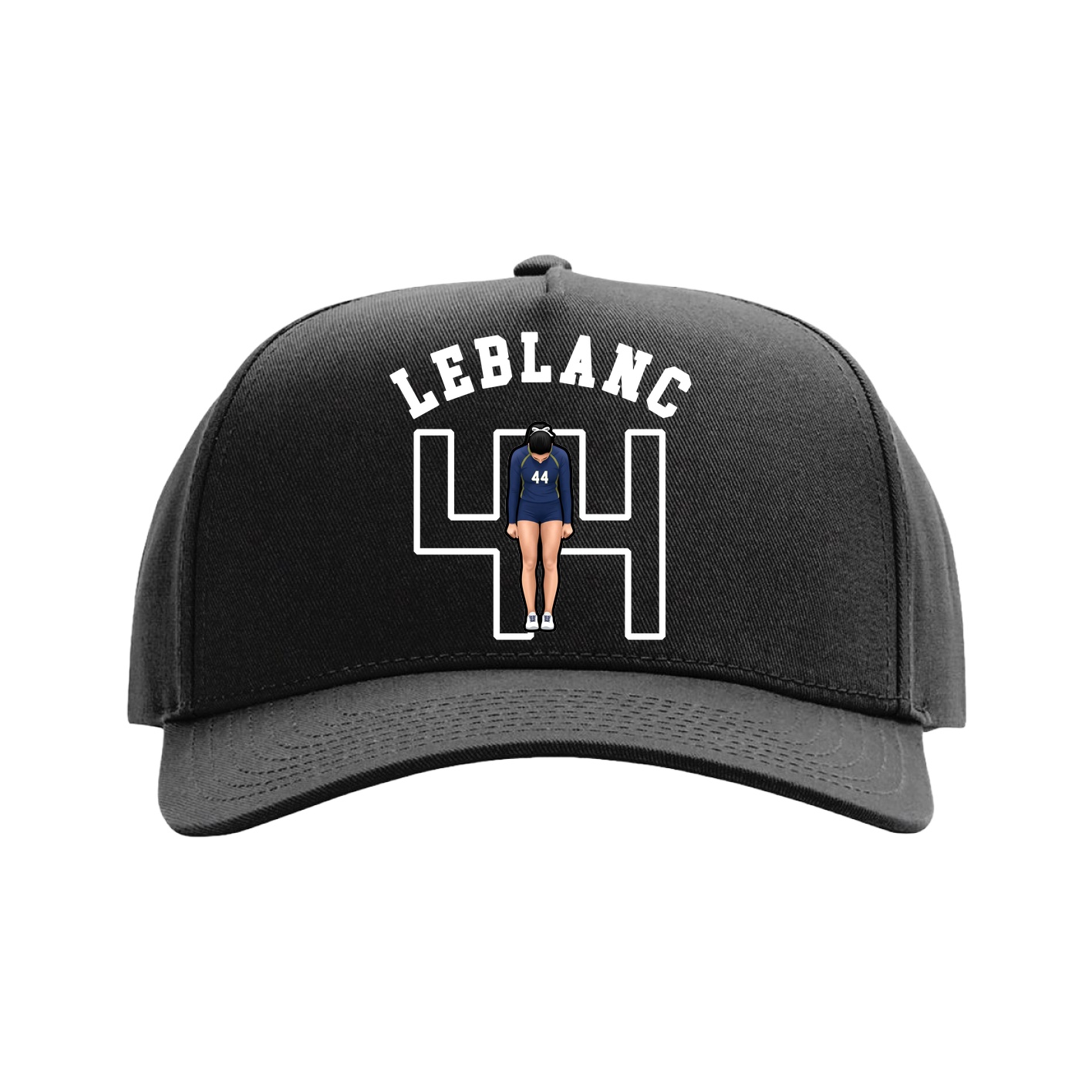Full Fabric Five-Panel Champ Cap — Shirsey Arch in Black