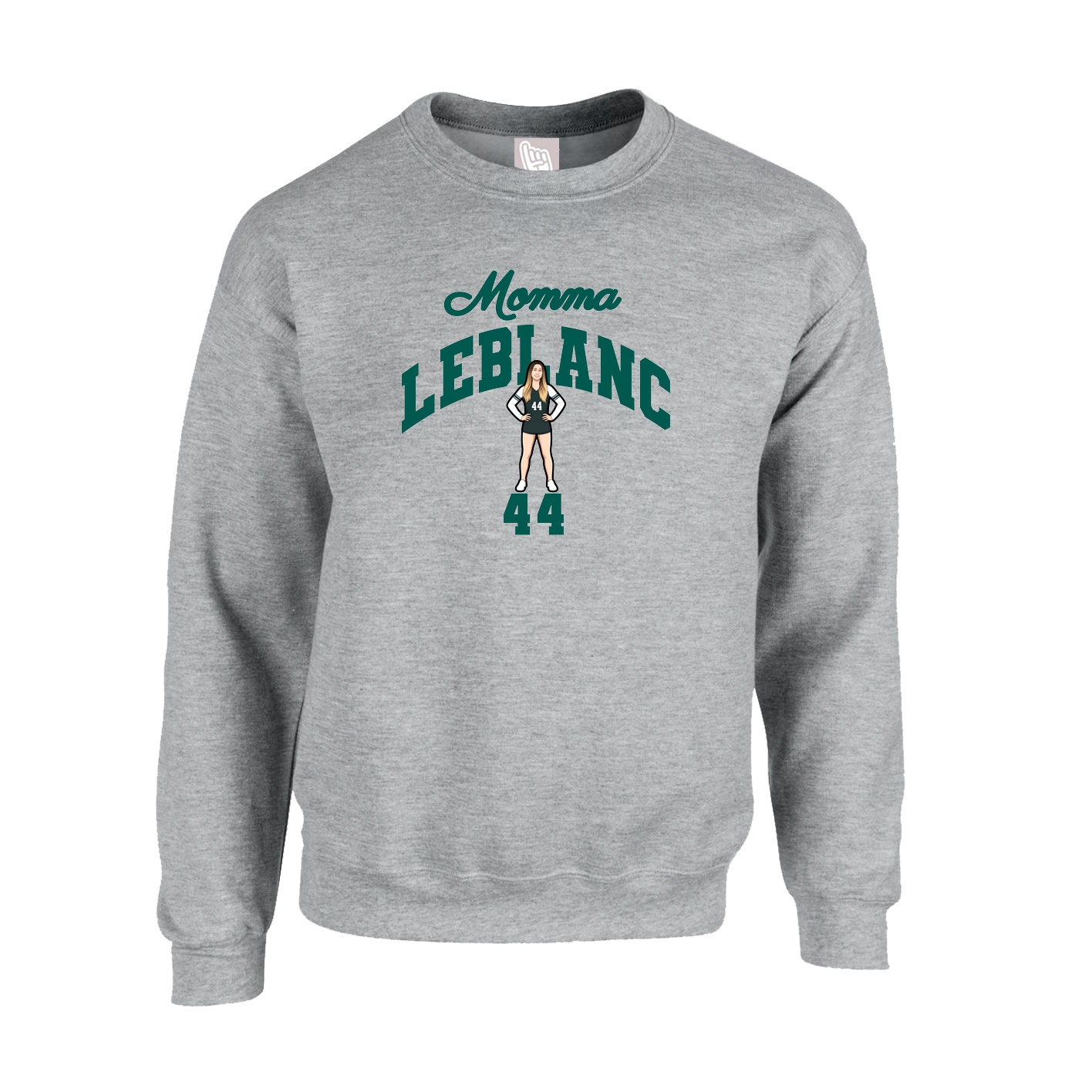 Fleece Crew — Mothers Day Arch in Grey