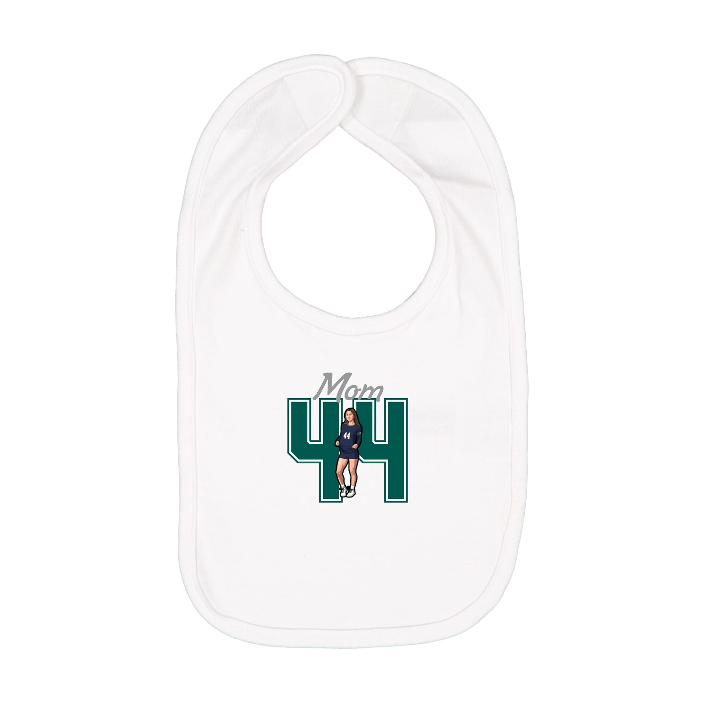 Infant Bib — Mothers Day Shirsey in White