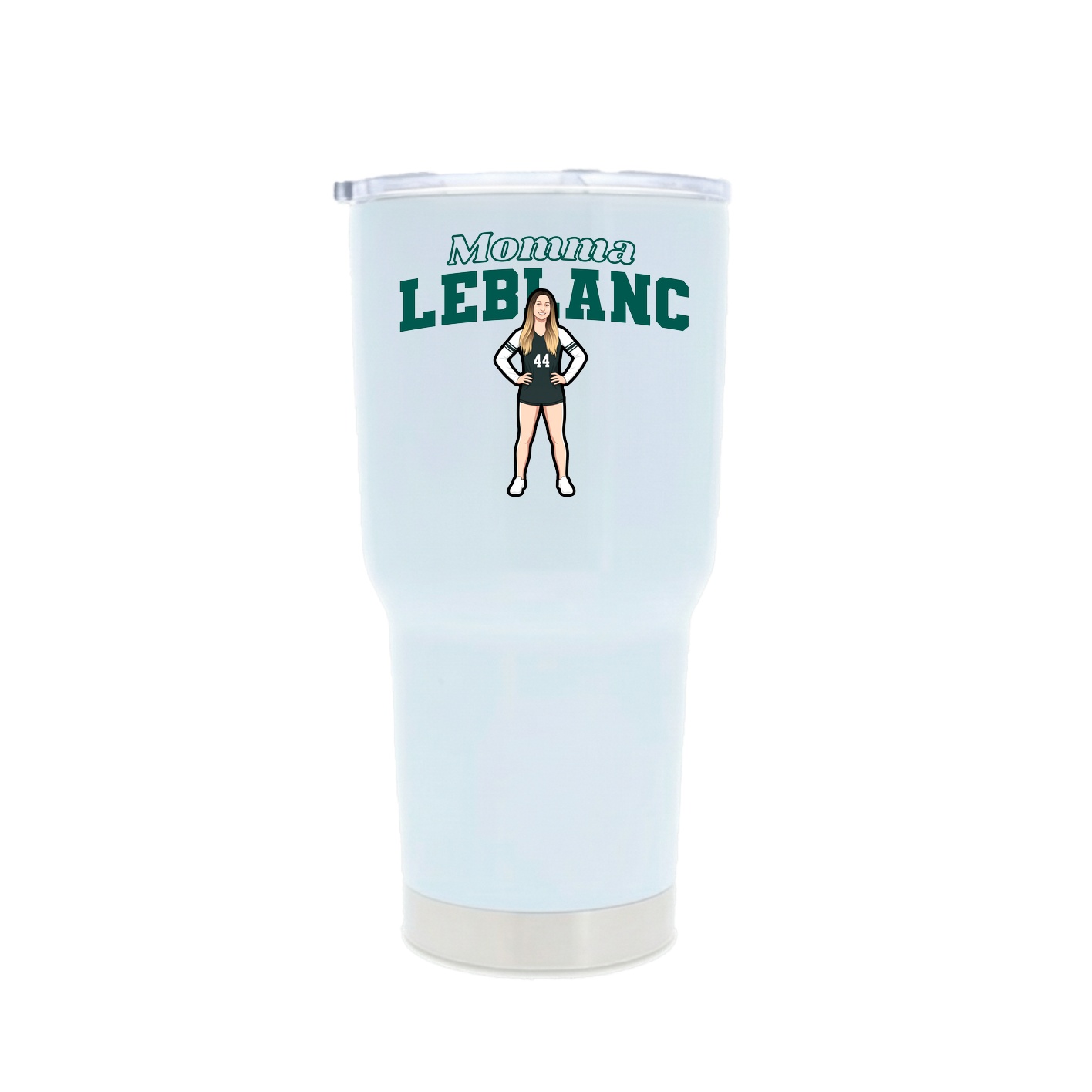 30oz Stainless Steel Tumbler — Mothers Day Block in White