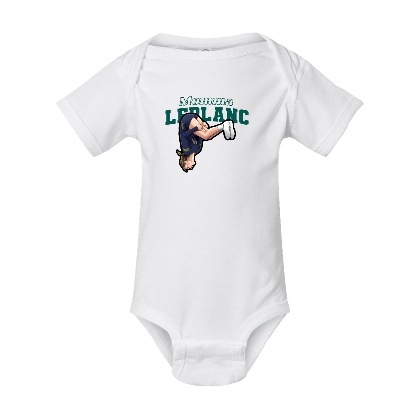 Baby Onesie — Mothers Day Block in White