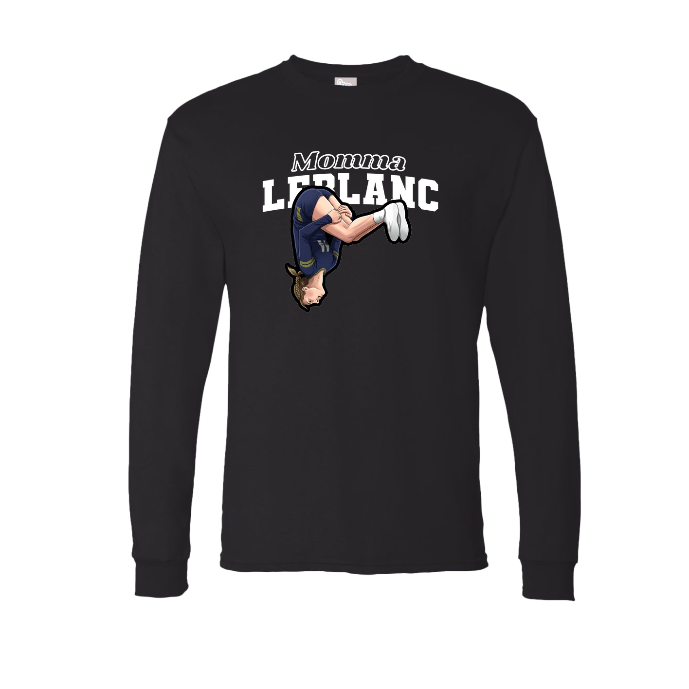 Long Sleeve Tee — Mothers Day Block in Black