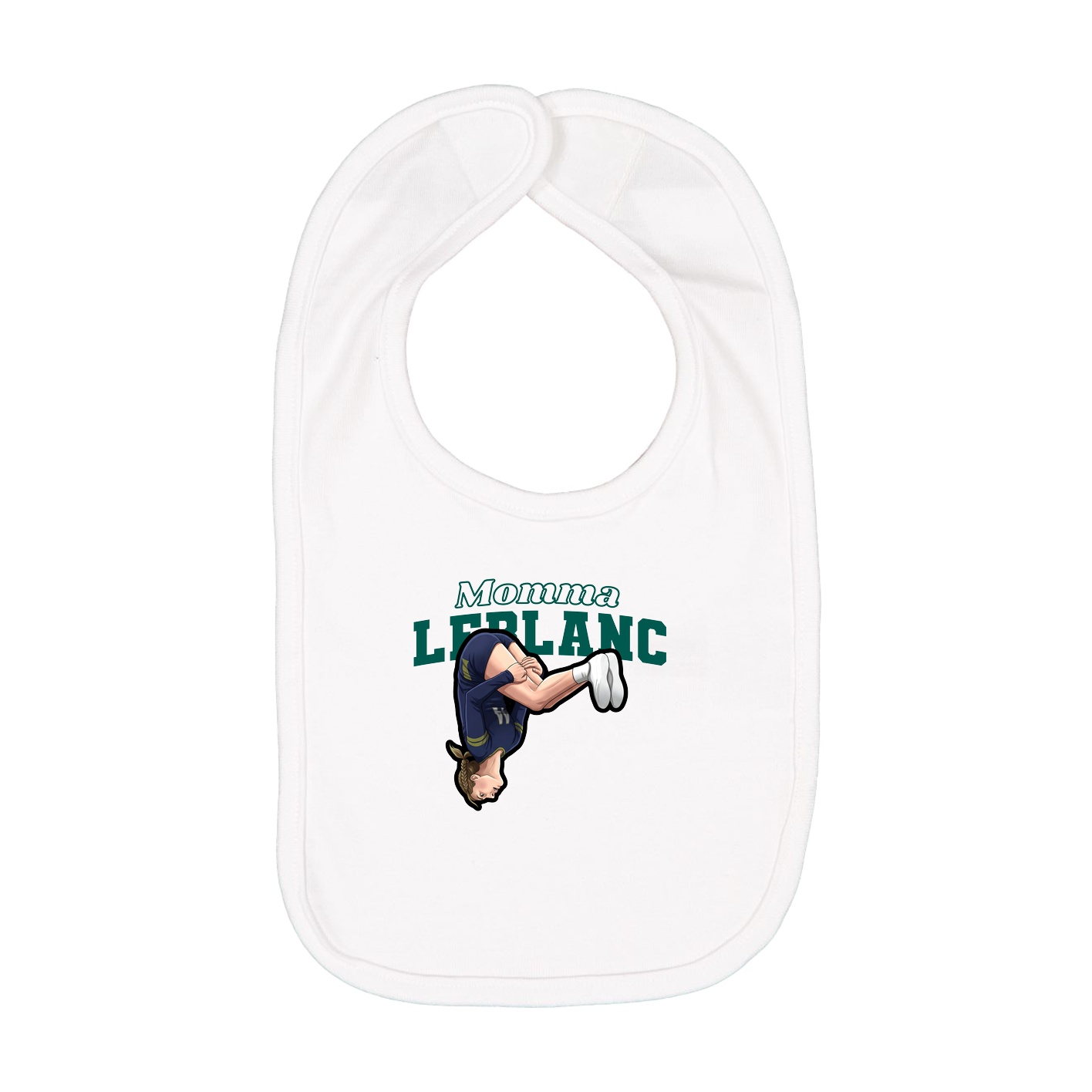 Infant Bib — Mothers Day Block in White