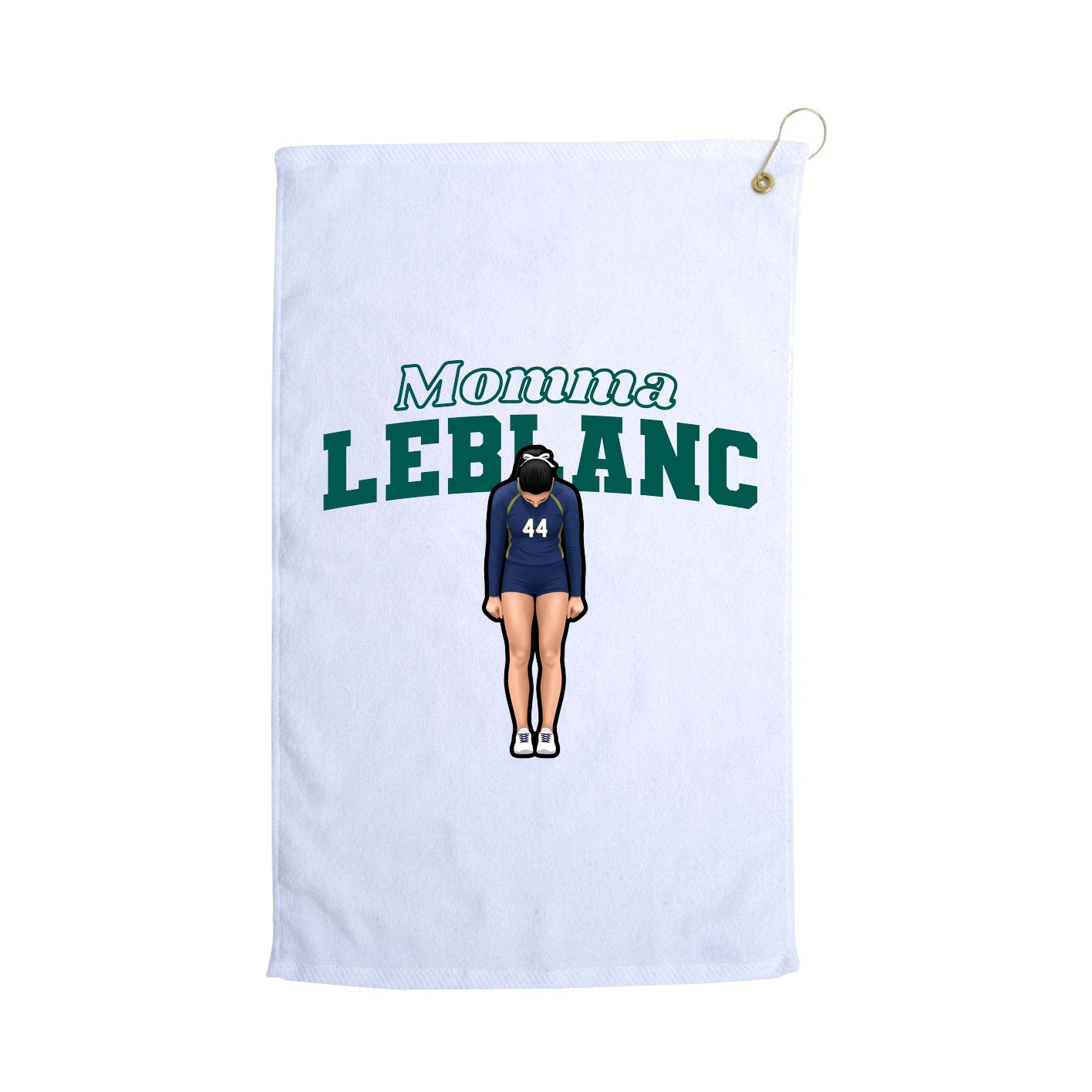 Golf Towel — Mothers Day Block in White