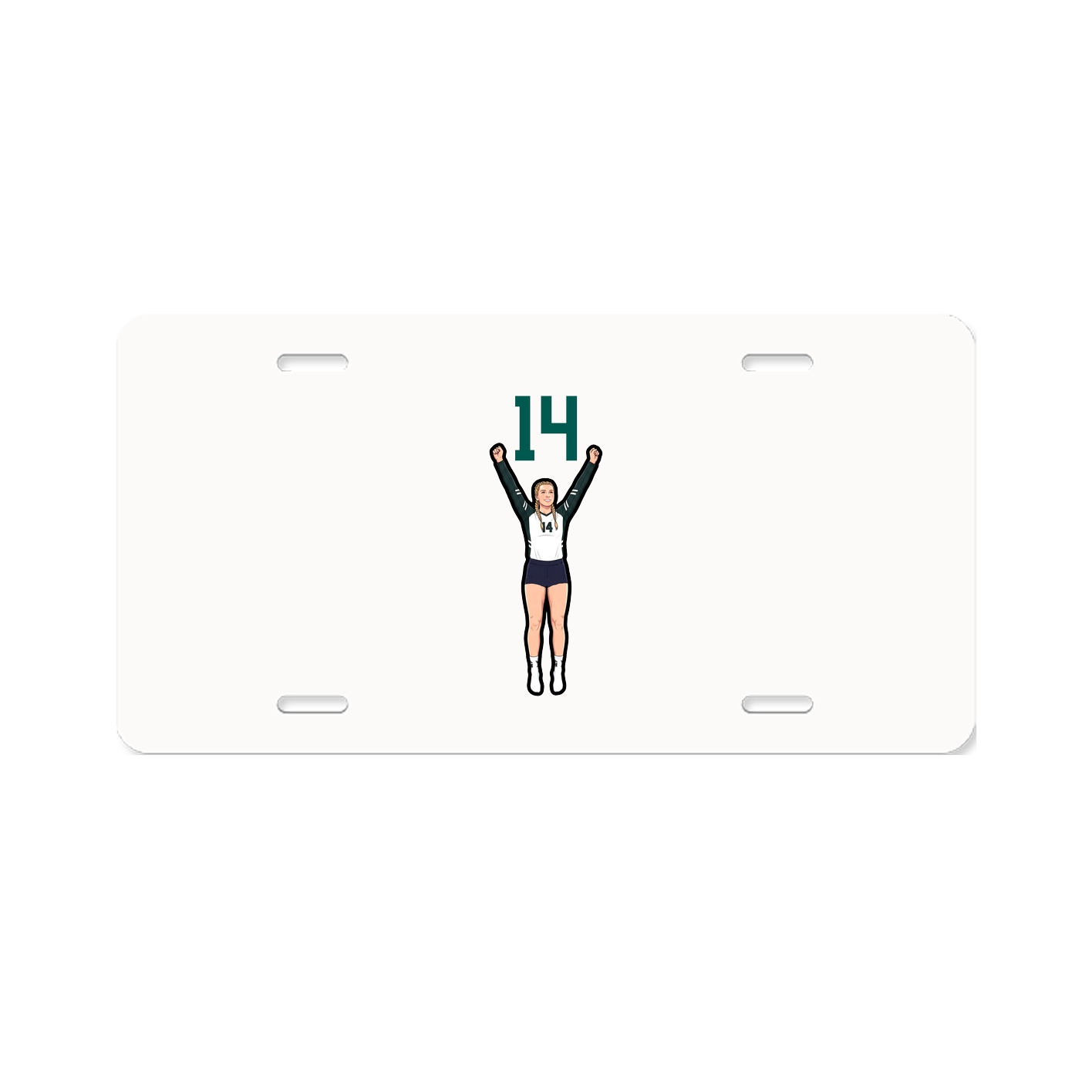 License Plate — Number Top in Classic