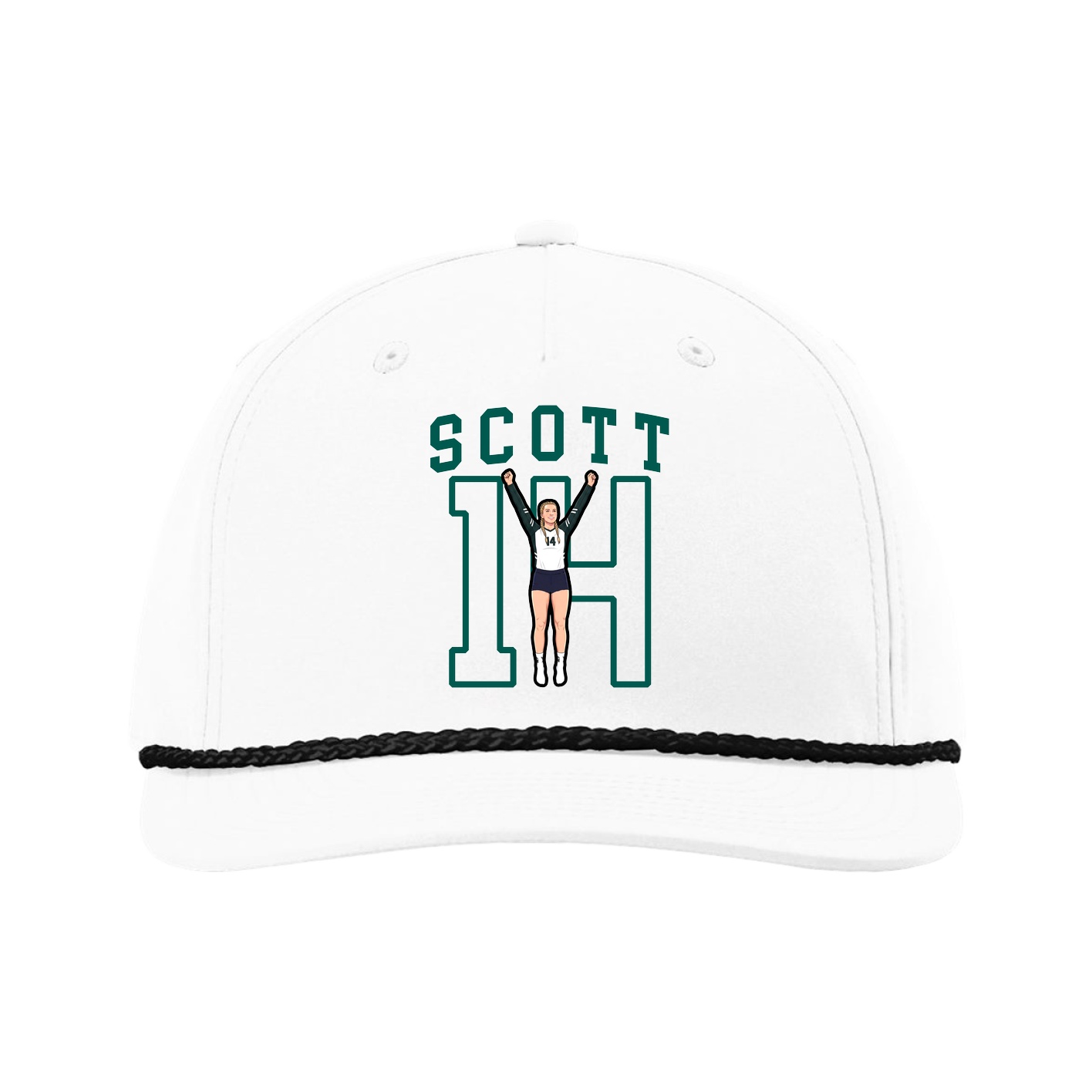 Five-Panel Classic Rope Cap — Shirsey in White
