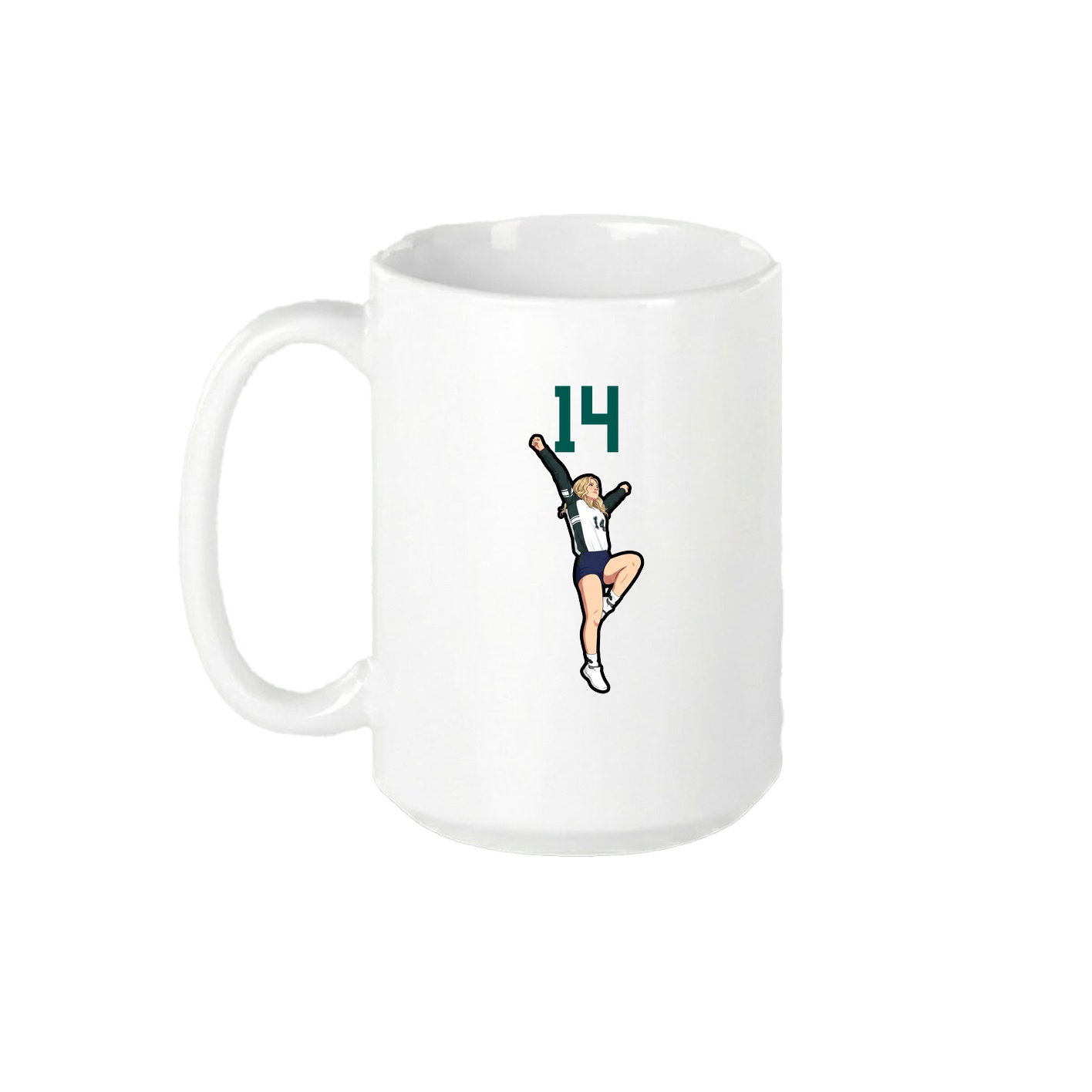 15oz Coffee Mug — Number Top in White