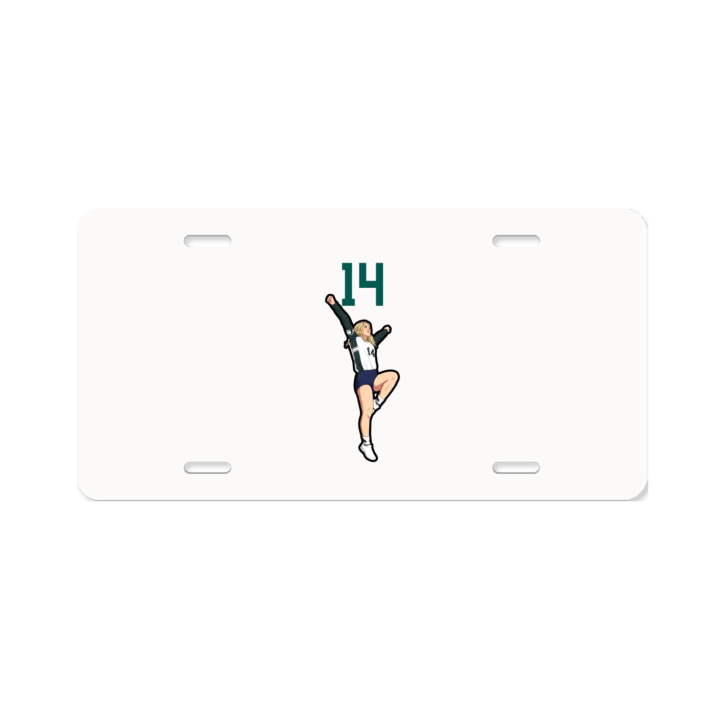 License Plate — Number Top in Classic