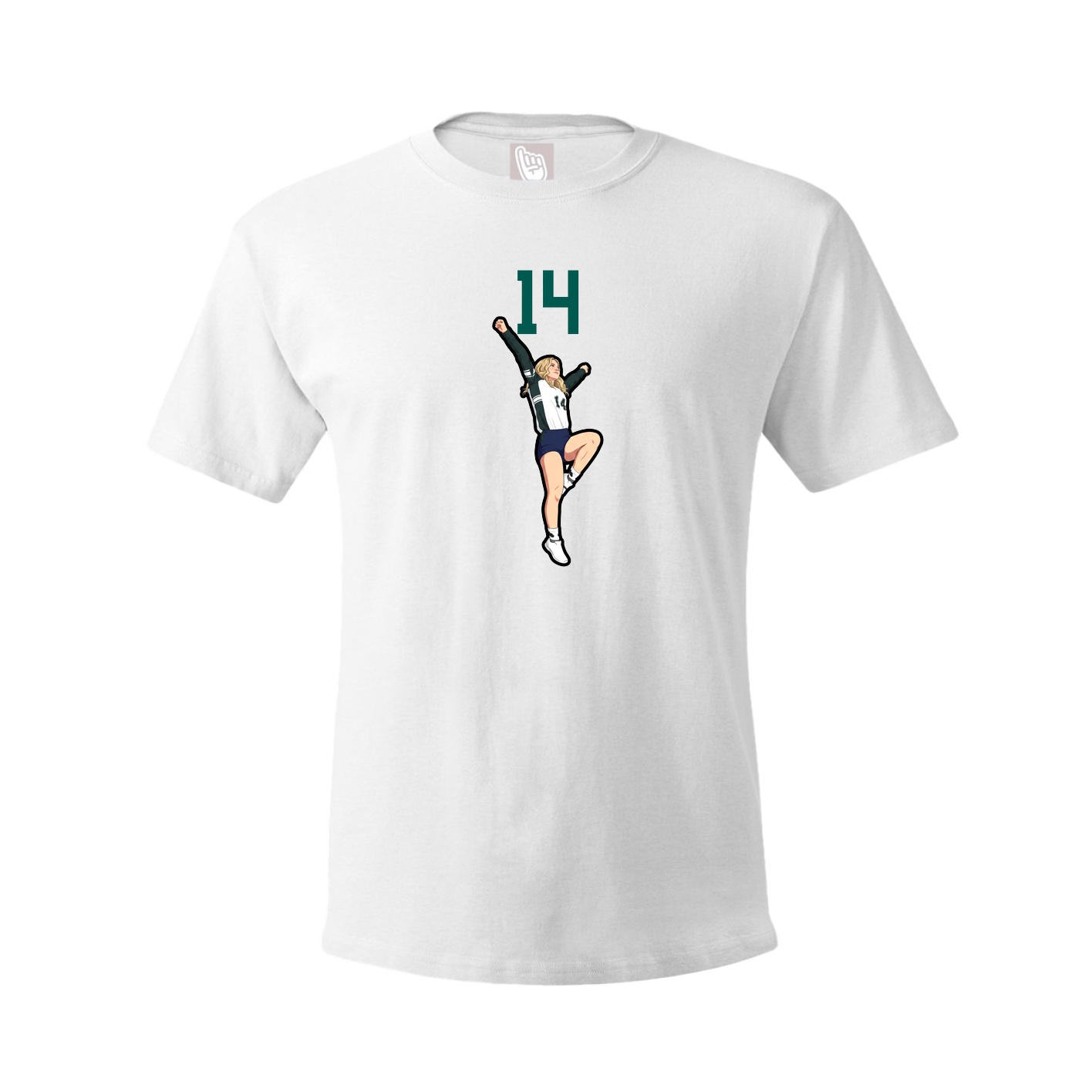 Youth Tee — Number Top in White