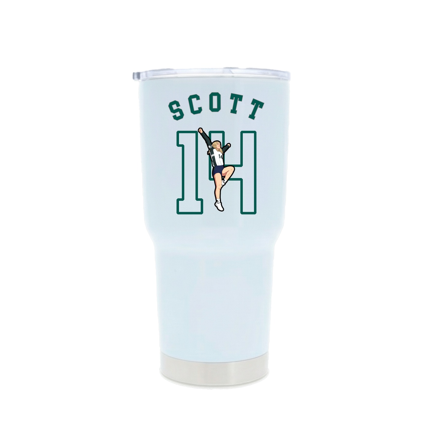 30oz Stainless Steel Tumbler — Shirsey Arch in White
