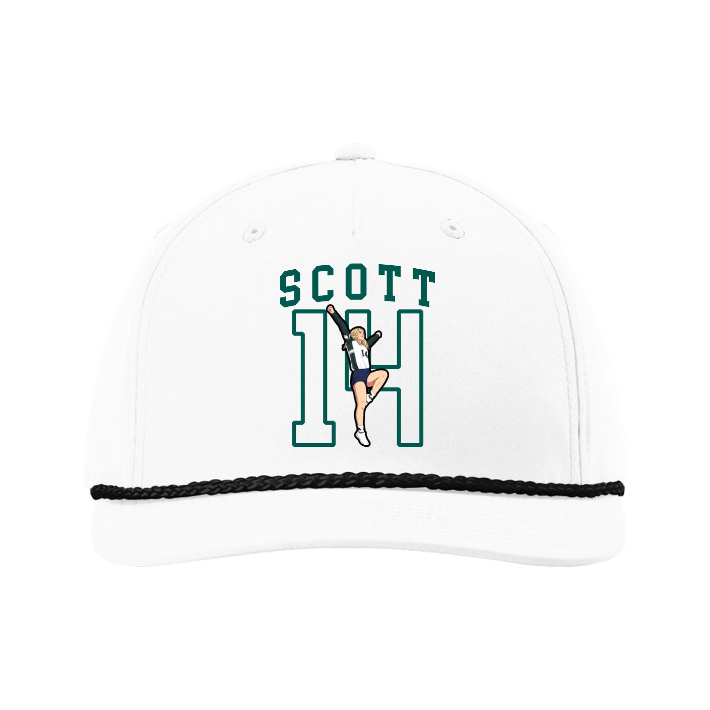 Five-Panel Classic Rope Cap — Shirsey in White