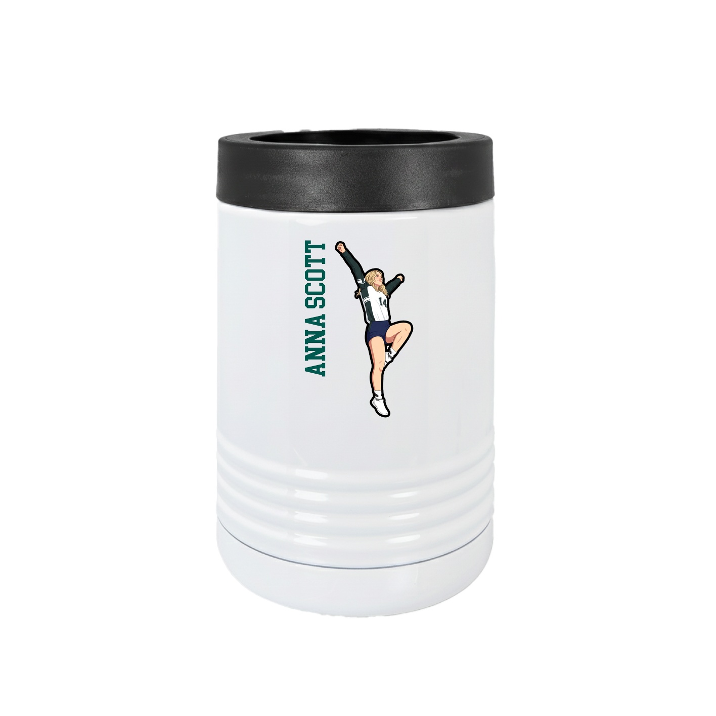 Beverage Holder — Name Vertical in White