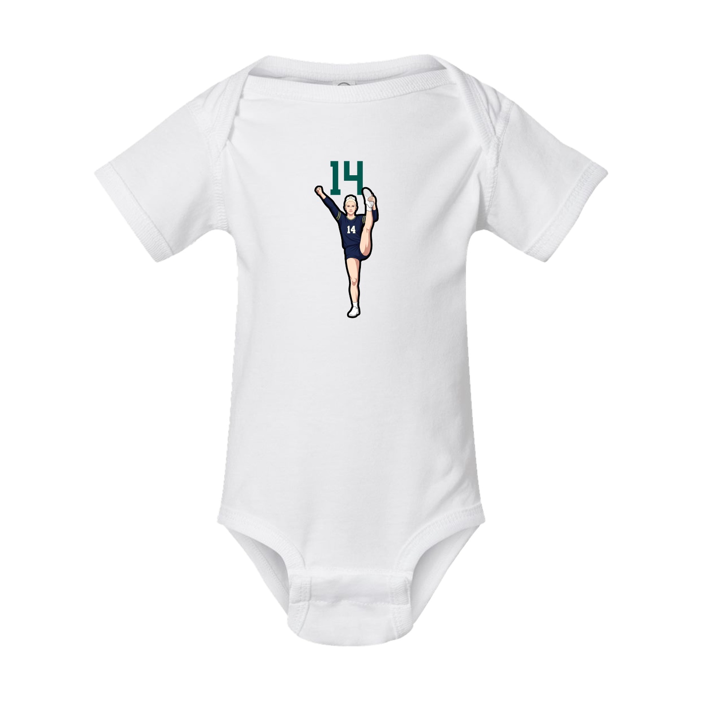 Baby Onesie — Number Top in White