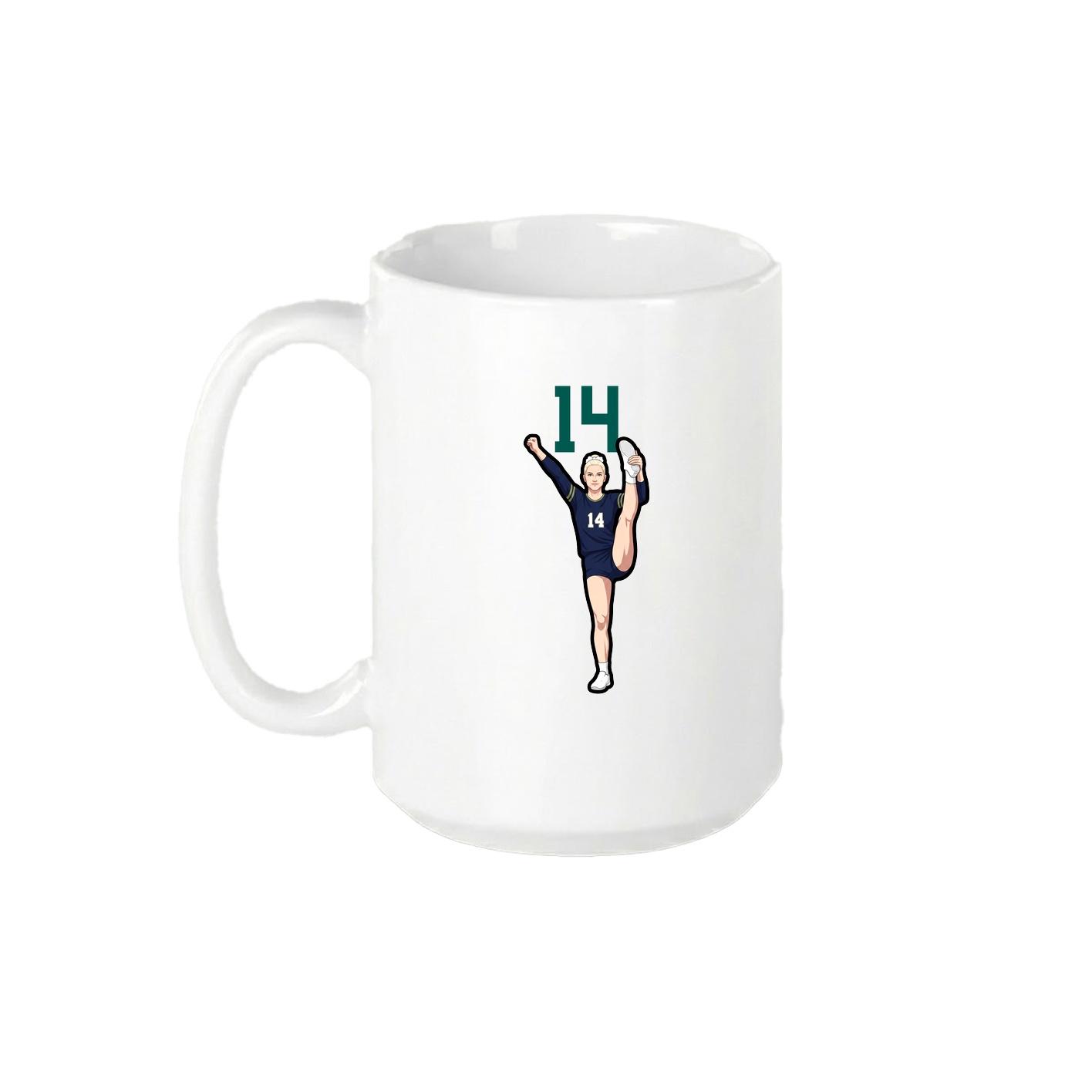 15oz Coffee Mug — Number Top in White