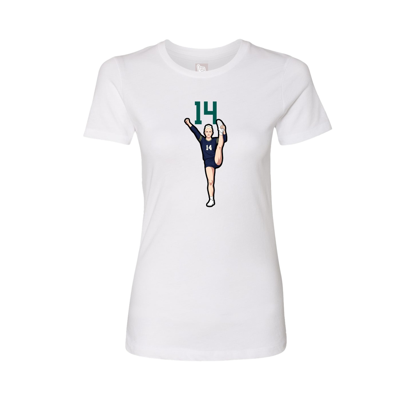 Womens Tee — Number Top in White