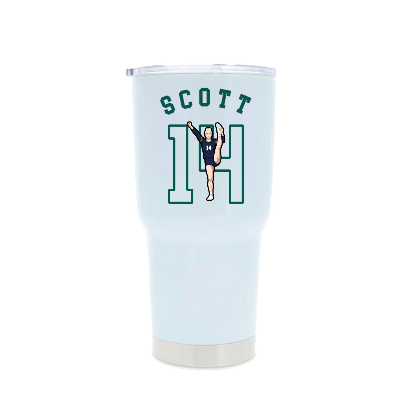 30oz Stainless Steel Tumbler — Shirsey Arch in White