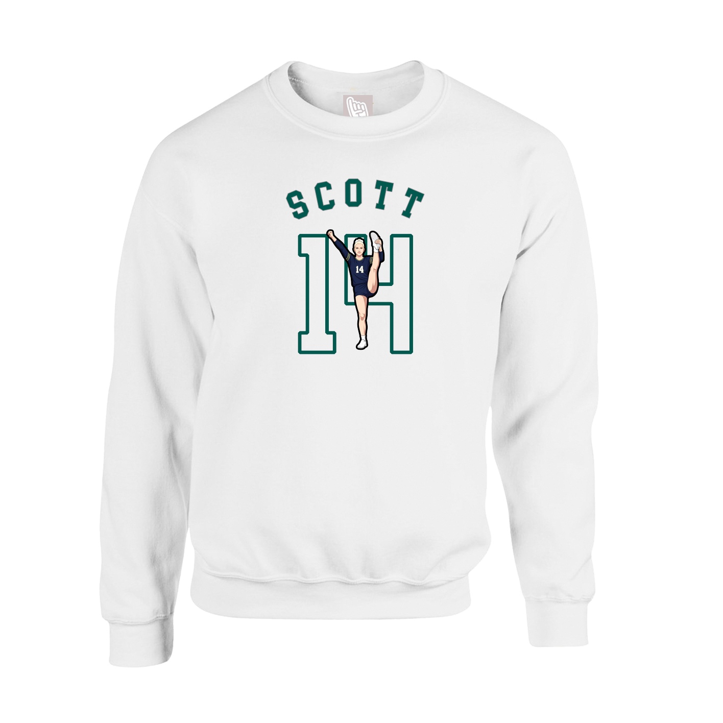 Fleece Crew — Shirsey Arch in White