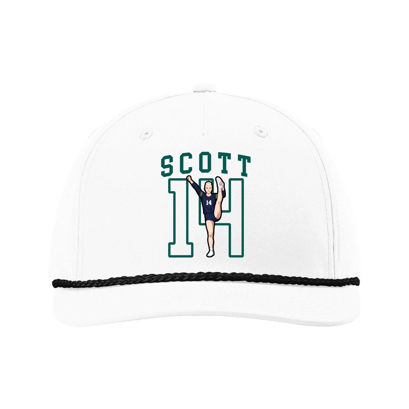 Five-Panel Classic Rope Cap — Shirsey in White
