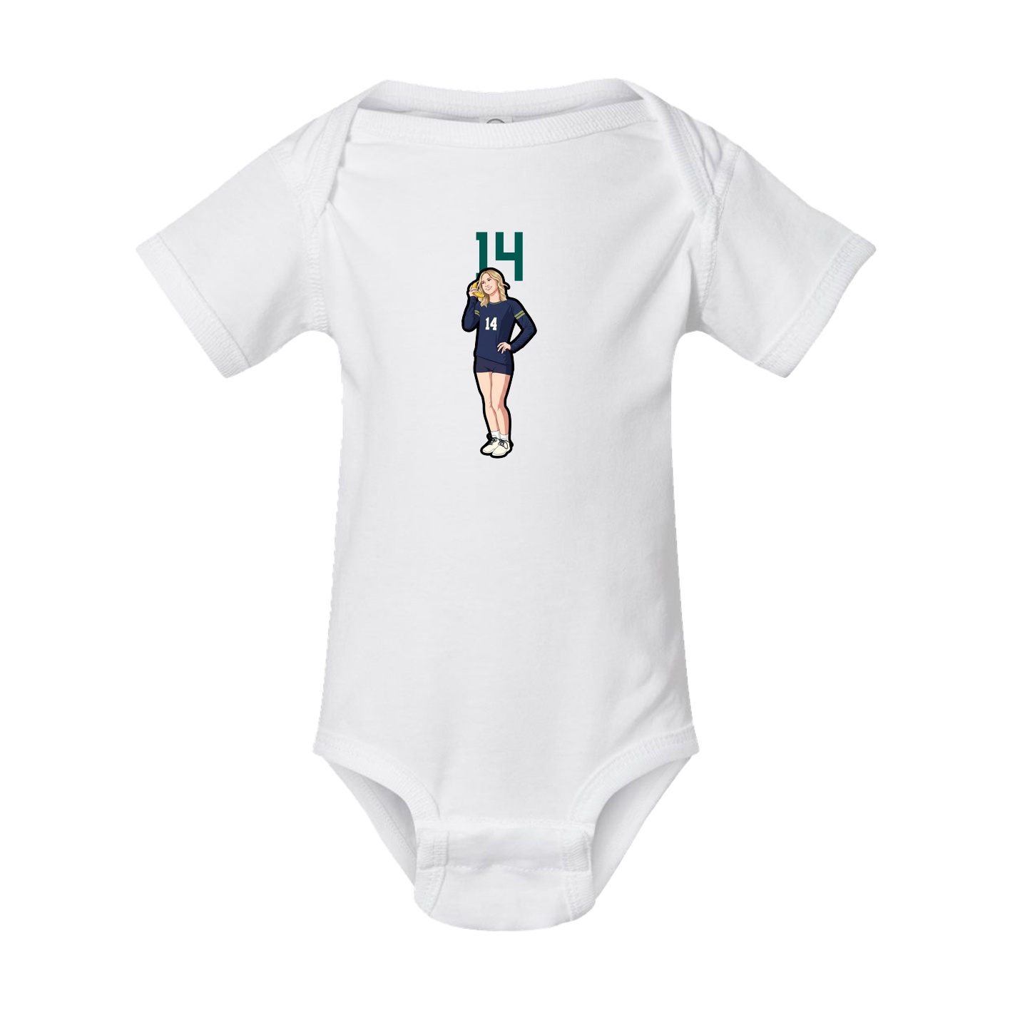 Baby Onesie — Number Top in White