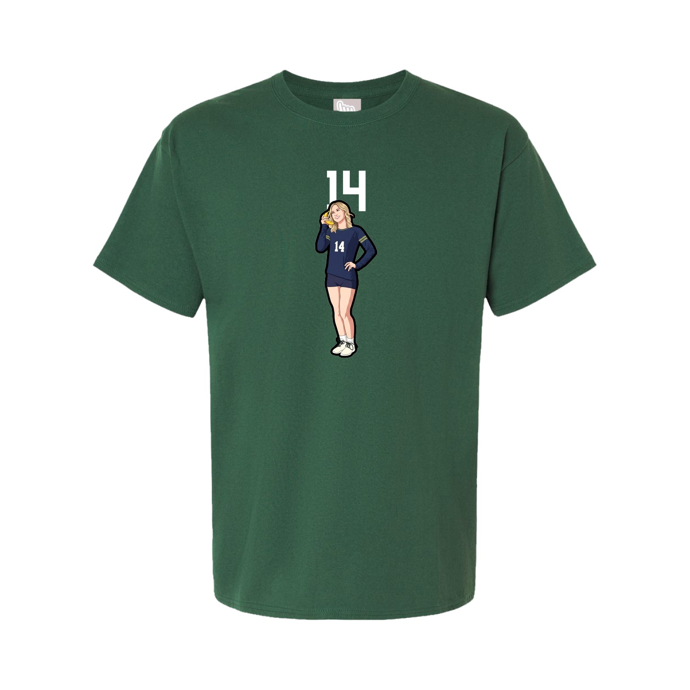 Youth Tee — Number Top in Green