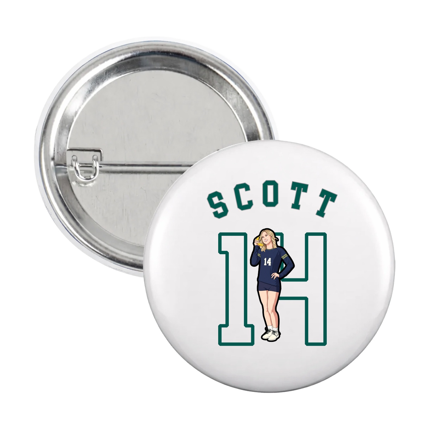 Game Day Button — Shirsey Arch in White
