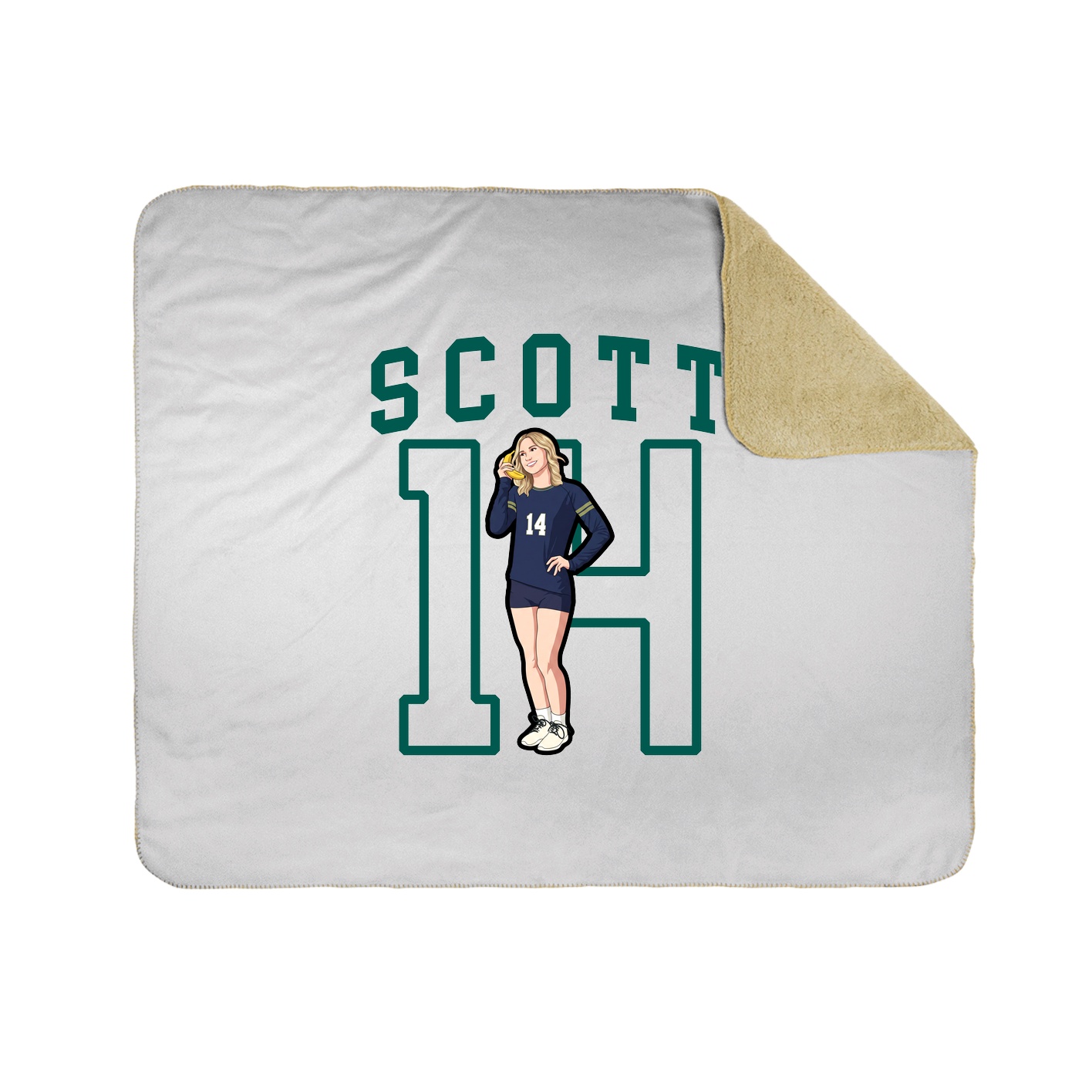 50x60 Sherpa Lined Throw Blanket