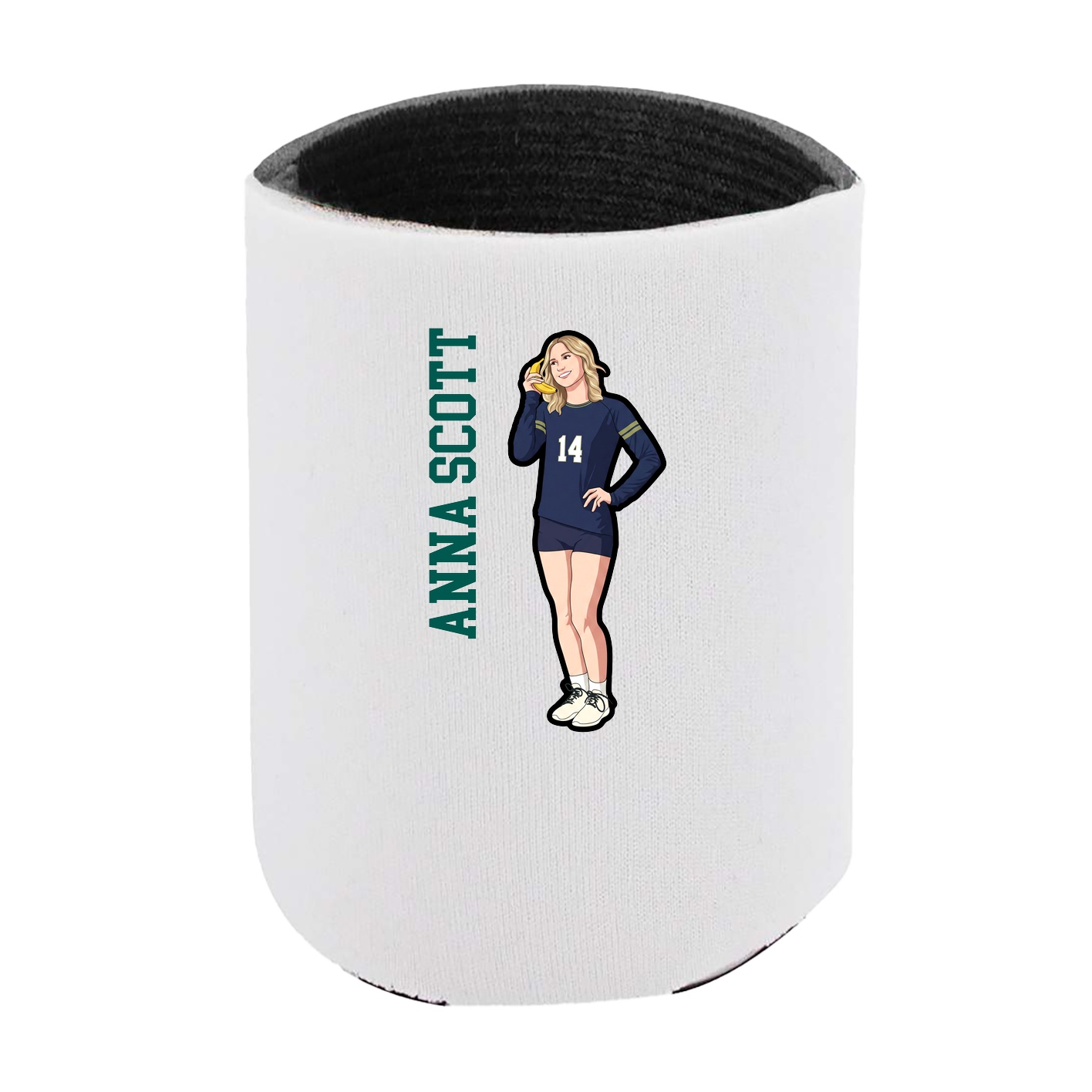 Can Holder — Name Vertical in White