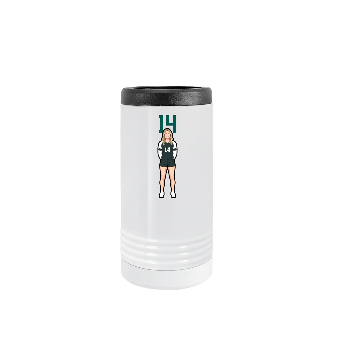 Slim Beverage Holder — Number Top in White
