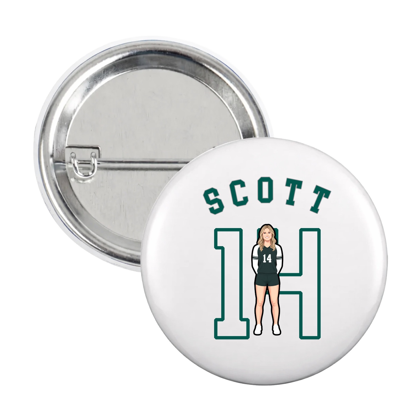 Game Day Button — Shirsey Arch in White