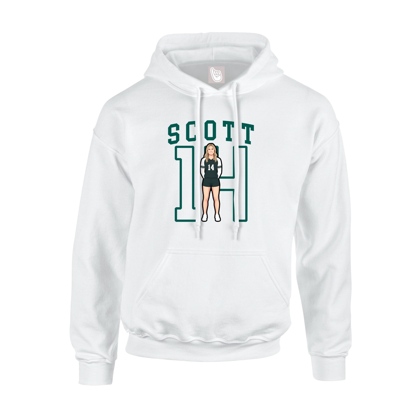 Hoodie — Shirsey in White