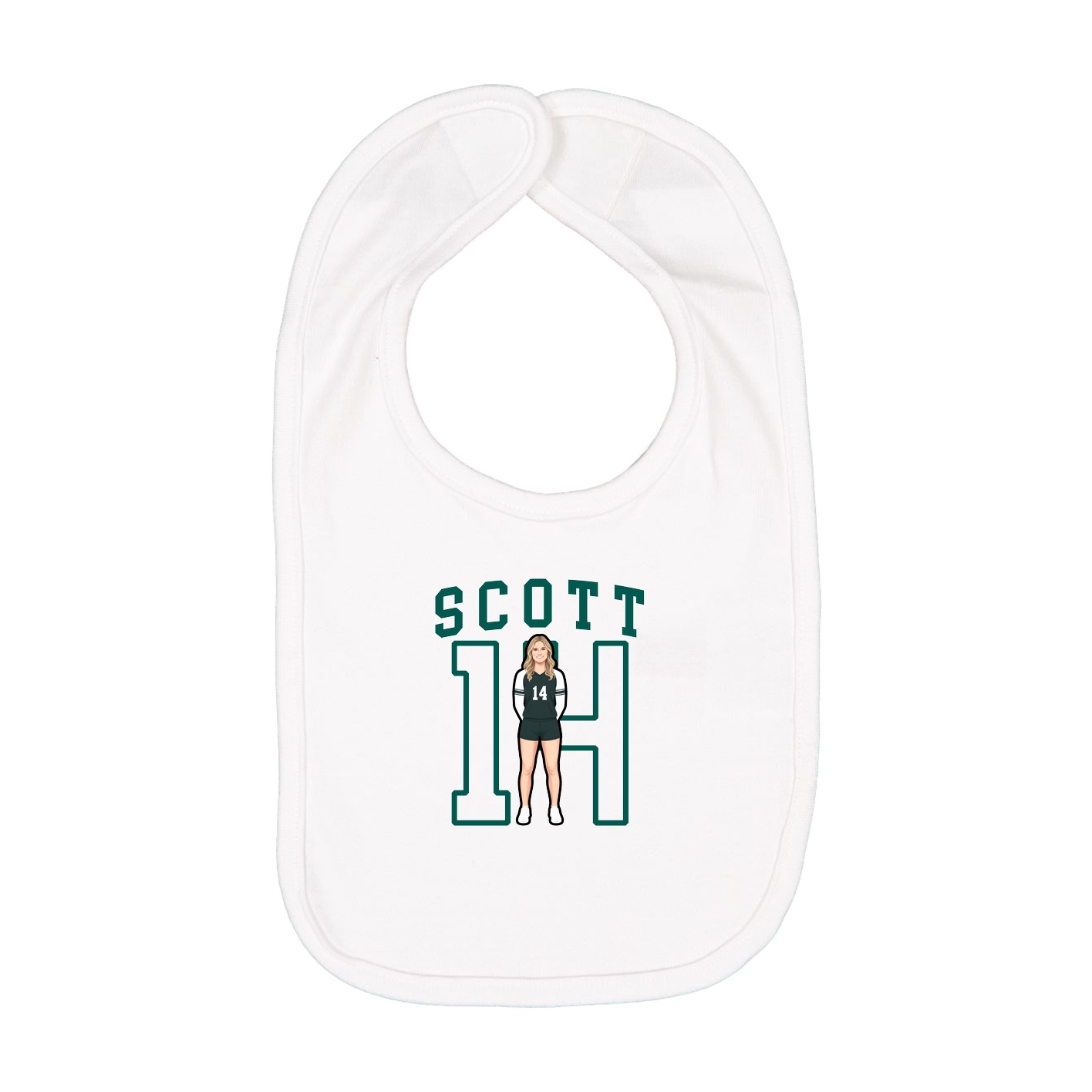 Infant Bib — Shirsey in White