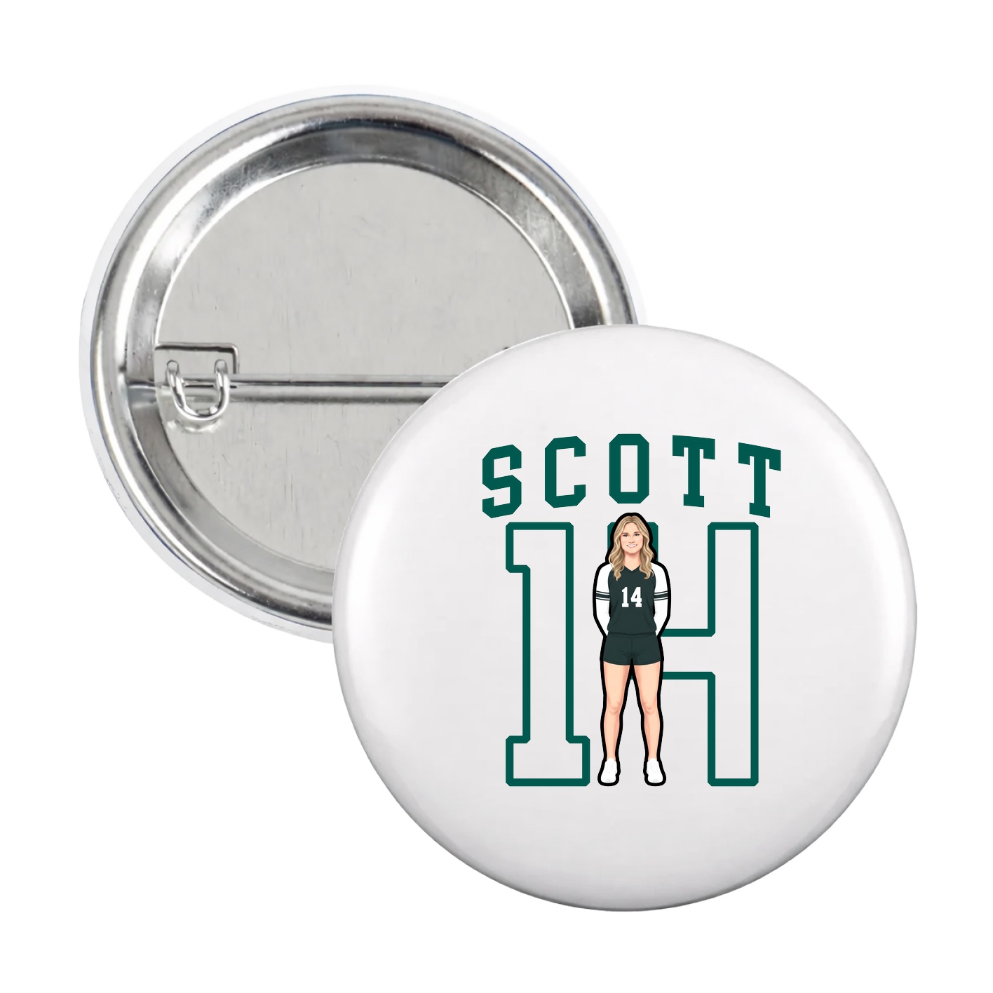 Game Day Button — Shirsey in White