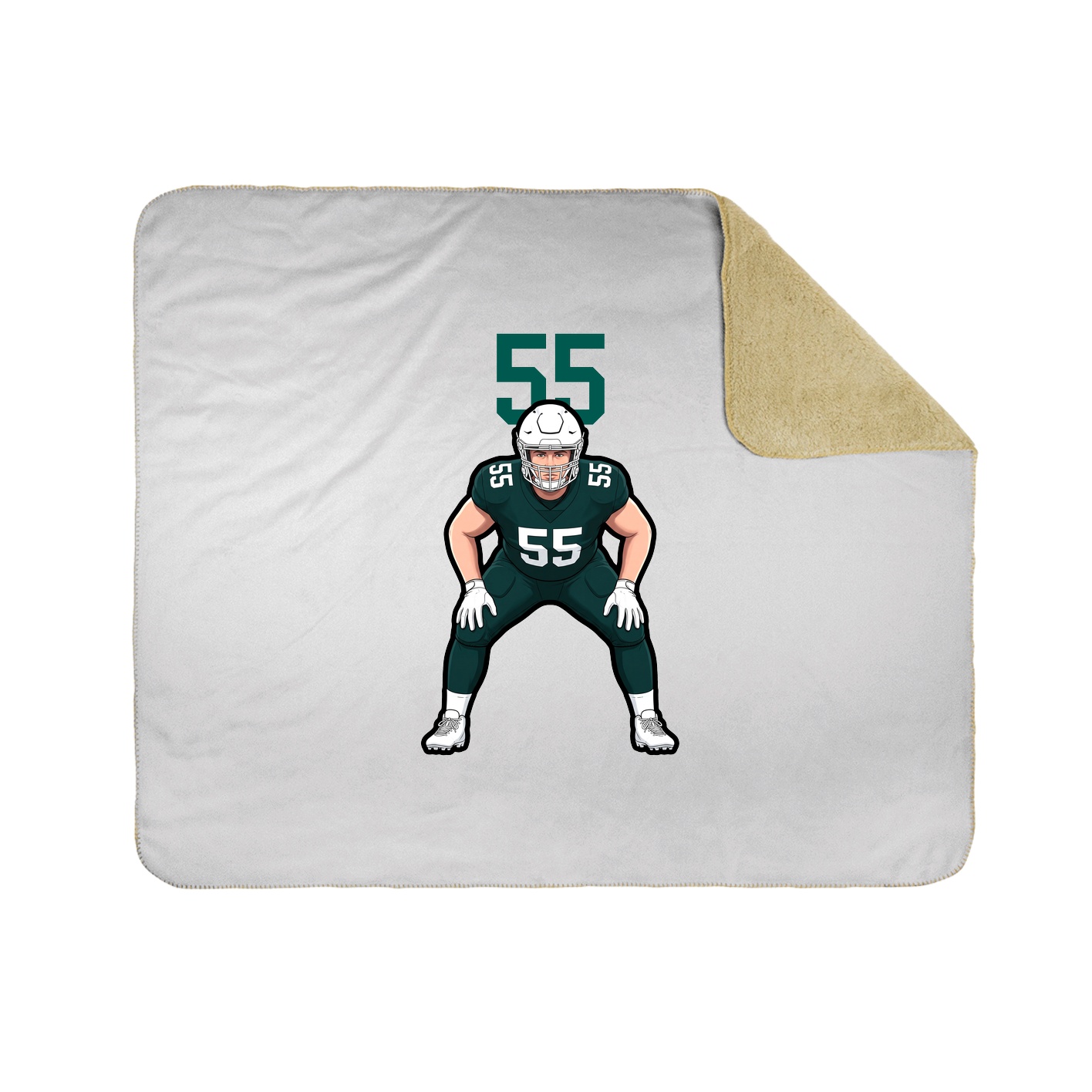 Throw Blanket — Number Top in White