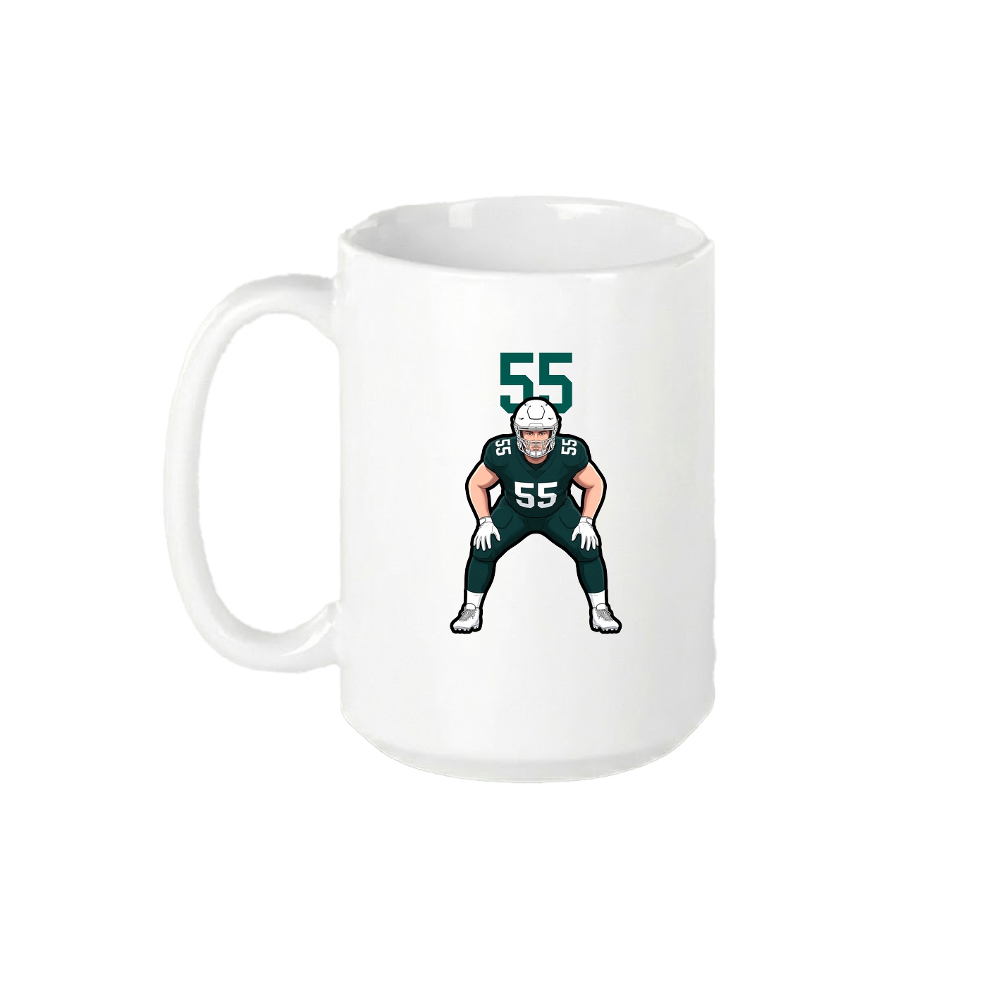 15oz Coffee Mug — Number Top in White
