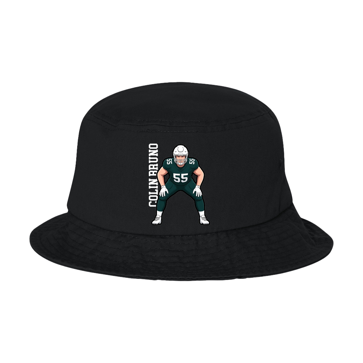 Bucket Cap — Name Vertical in Black