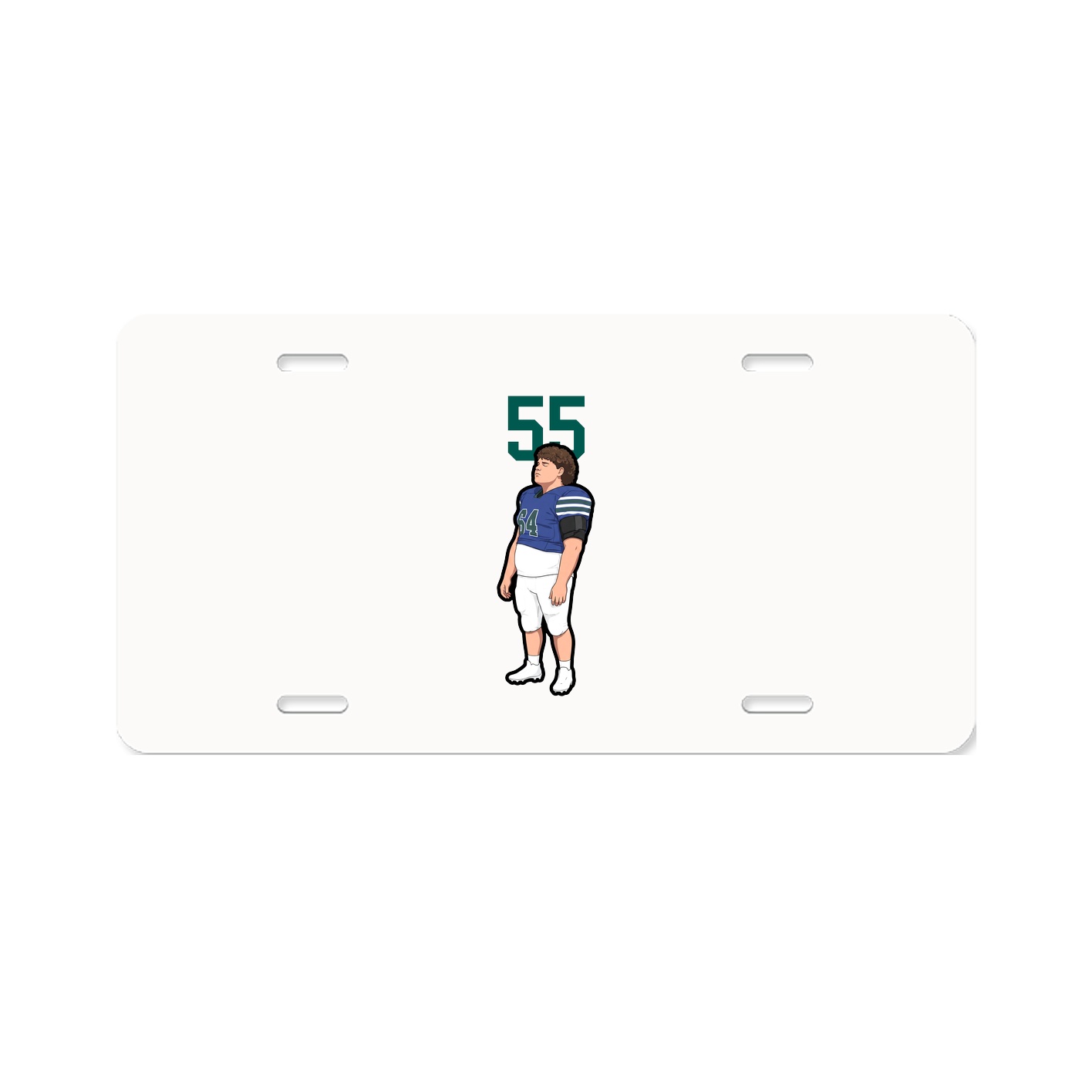 License Plate — Number Top in Classic