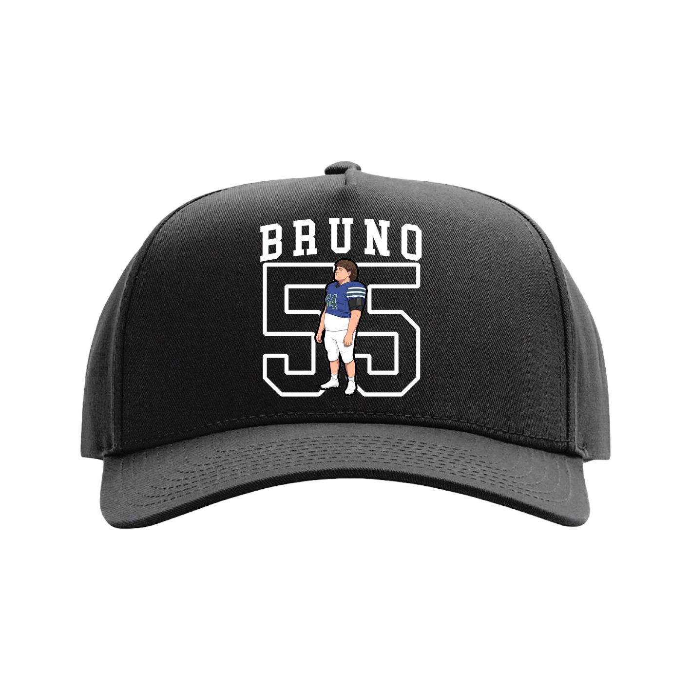 Full Fabric Five-Panel Champ Cap — Shirsey in Black
