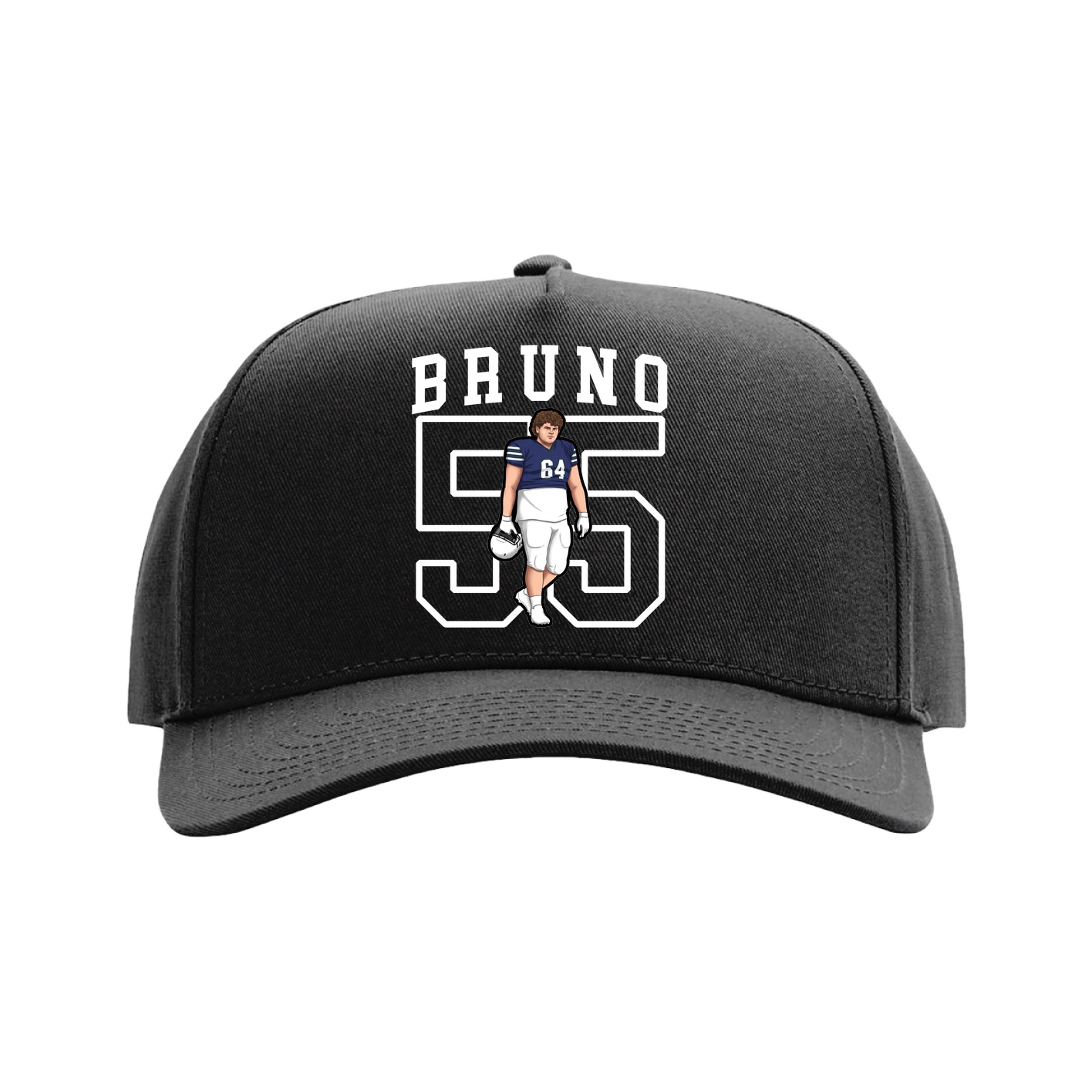 Full Fabric Five-Panel Champ Cap — Shirsey in Black