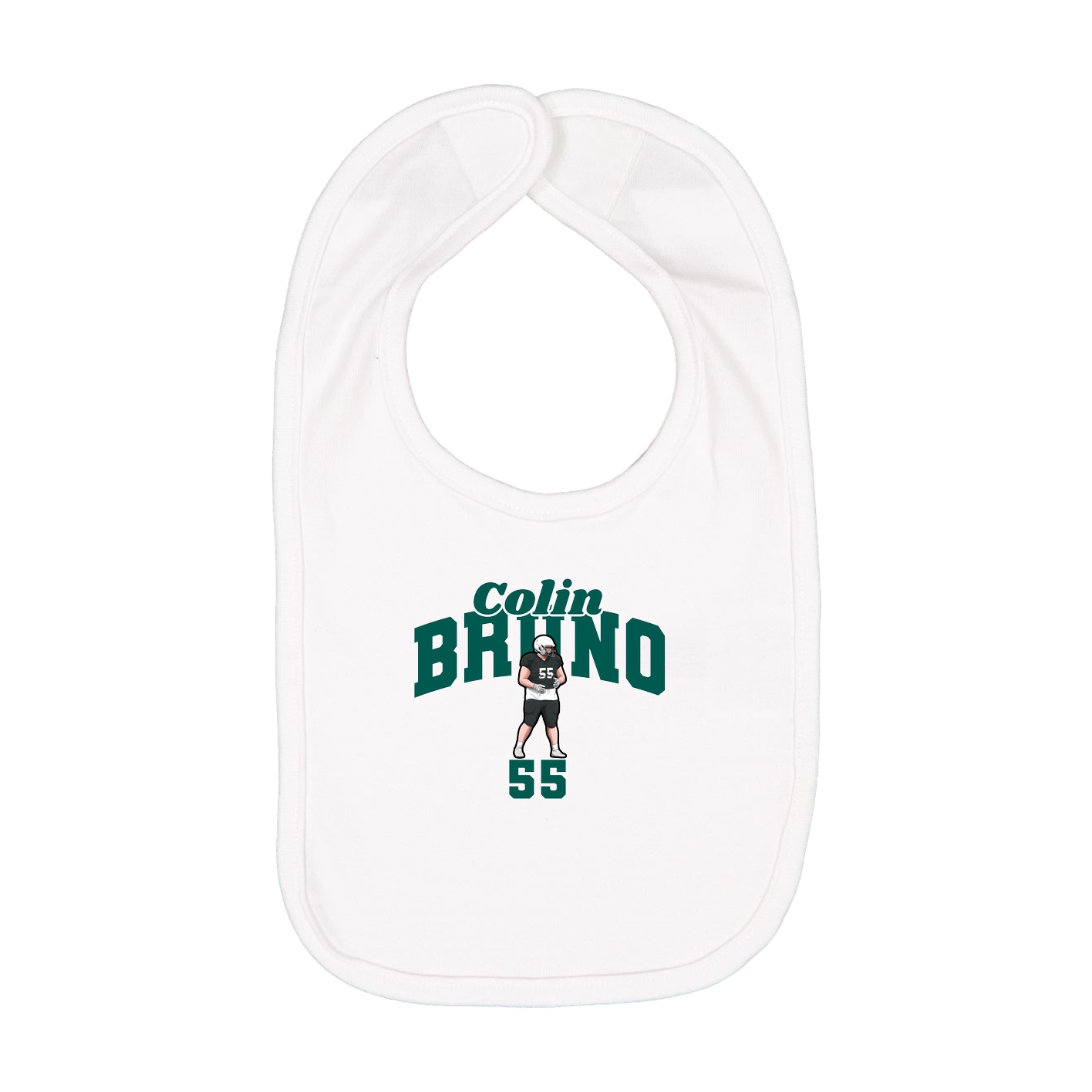 Infant Bib — Signature Arch in White
