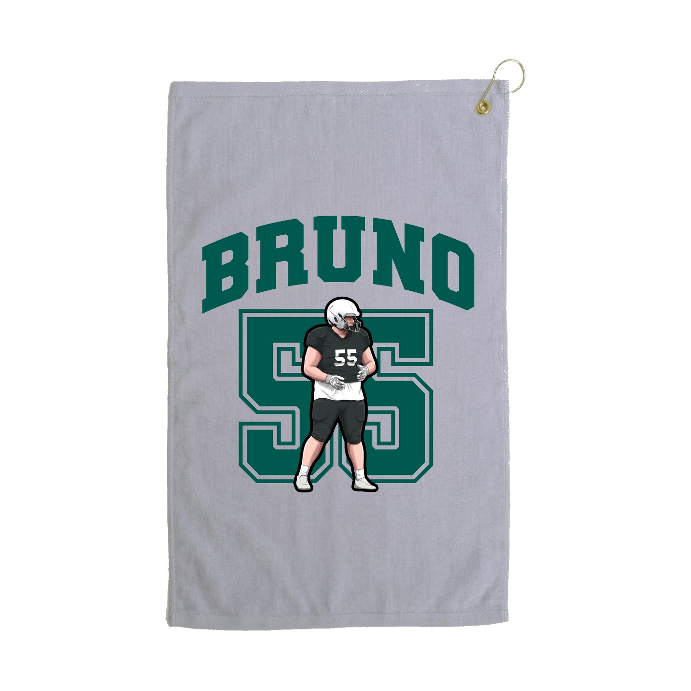 Golf Towel — Number in Grey