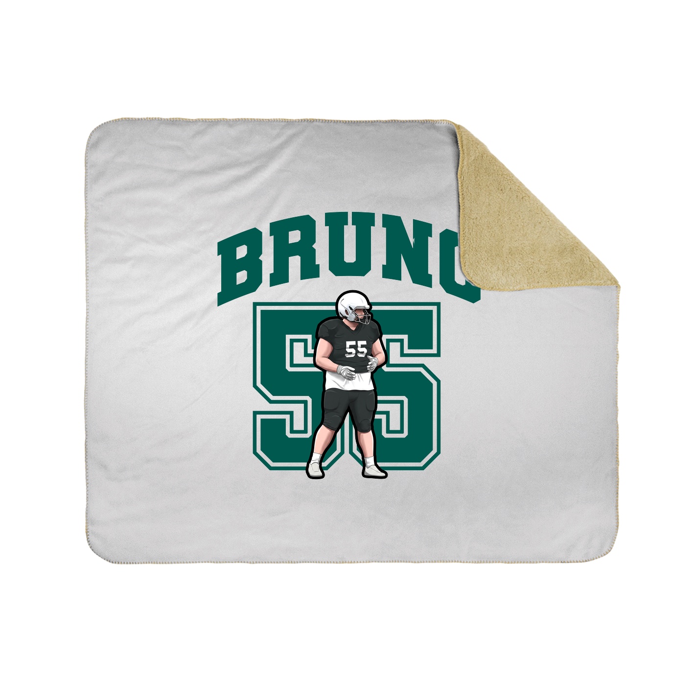 Throw Blanket — Number in White