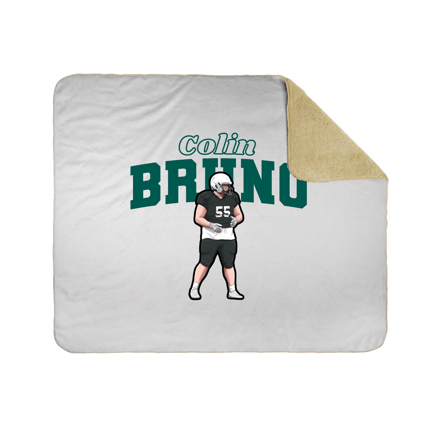 Throw Blanket — Name Arch in White