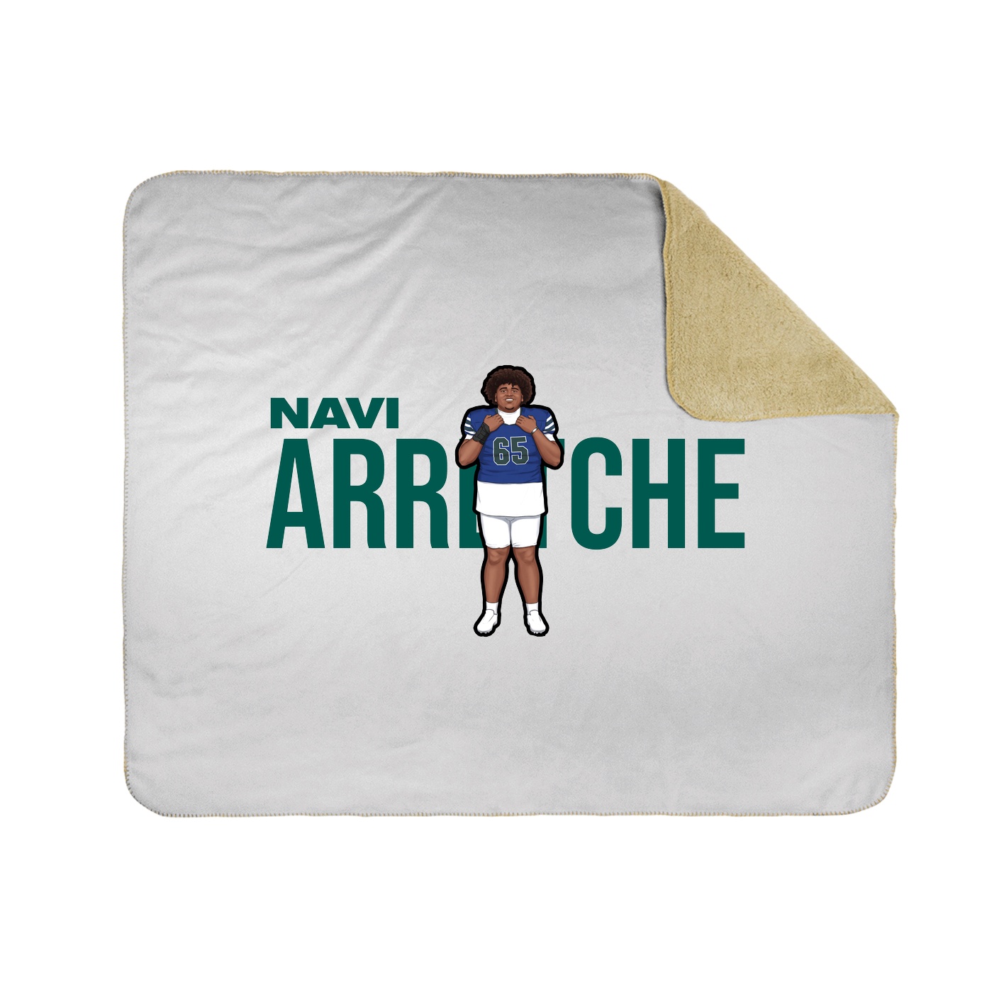 Throw Blanket — Player Name in White