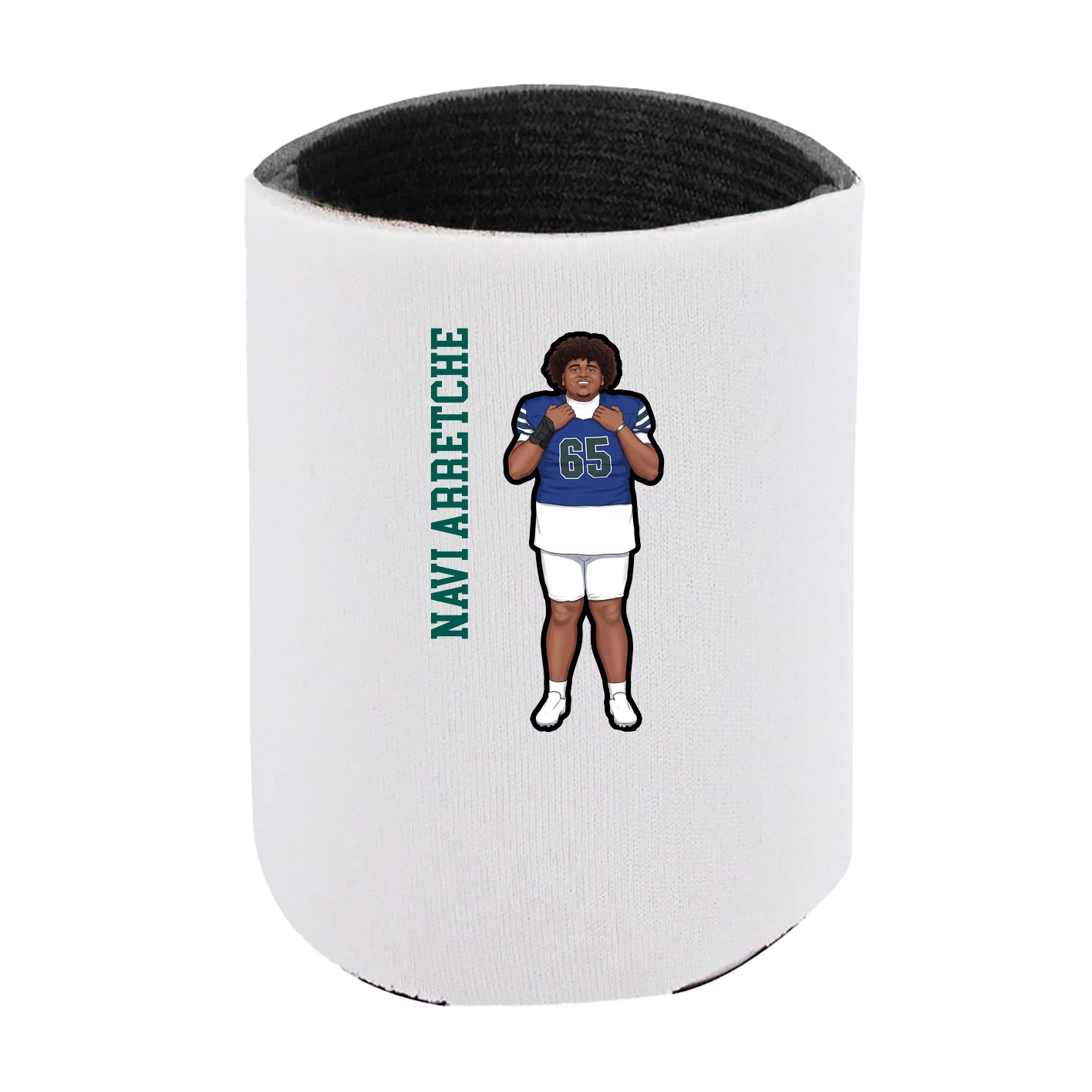 Can Holder — Name Vertical in White
