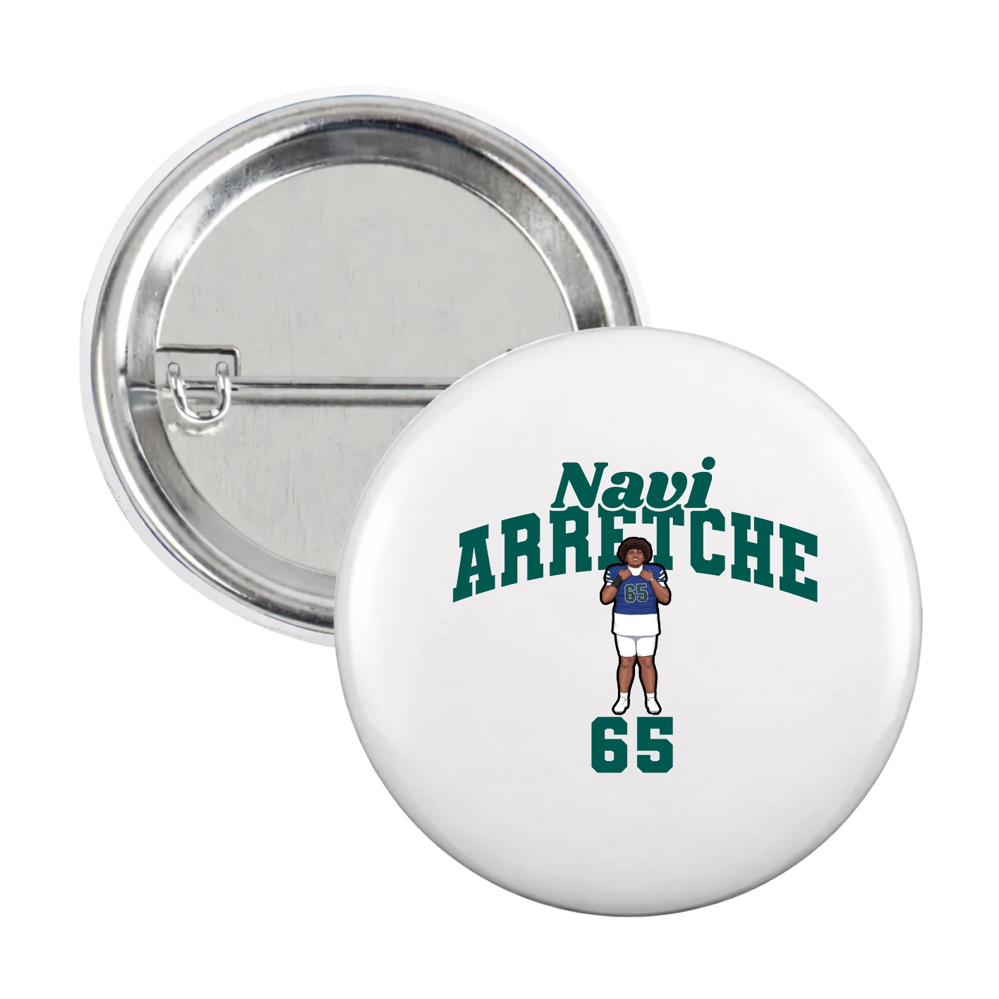 Game Day Button — Signature Arch in White