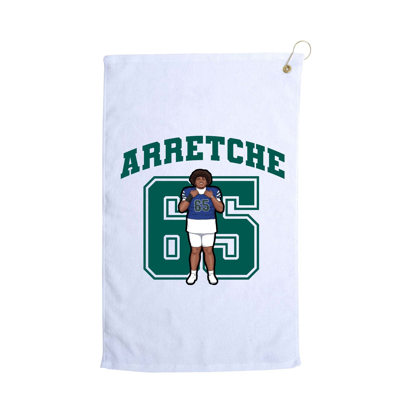 Golf Towel — Number in White