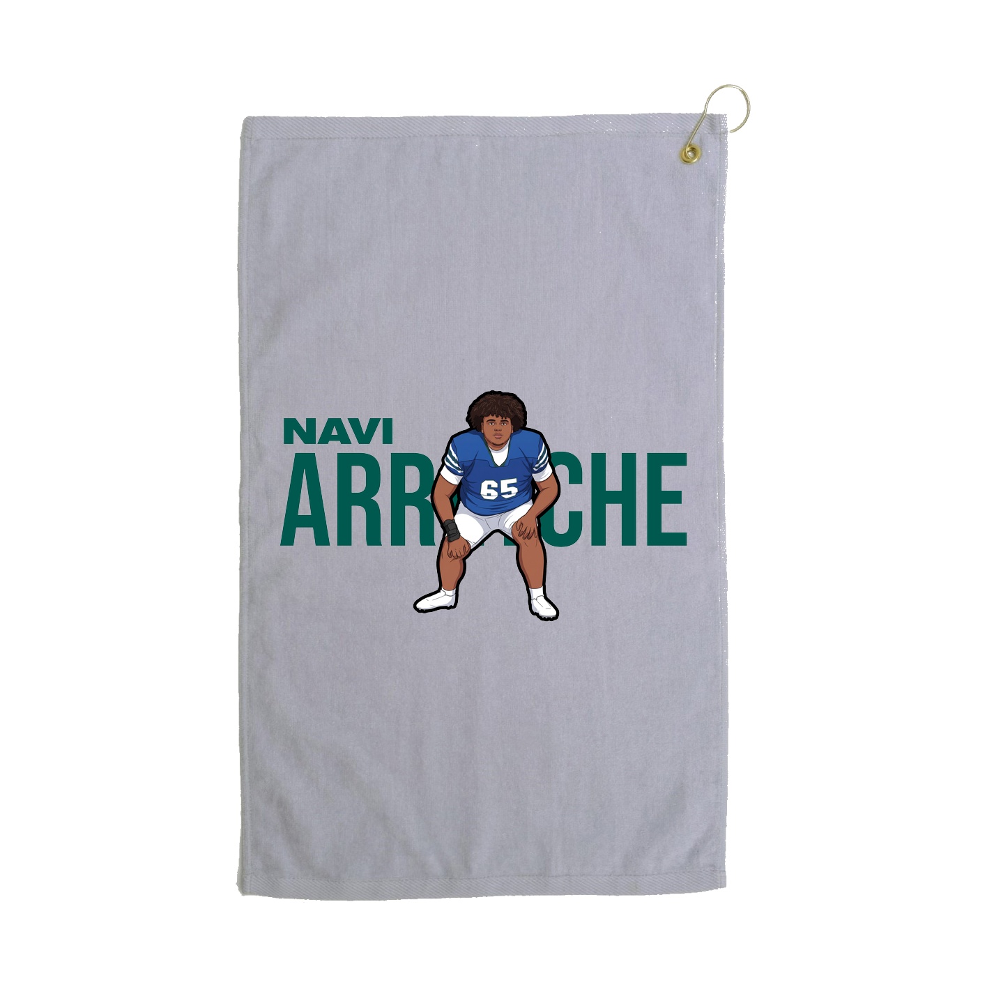 Golf Towel — Player Name in Grey