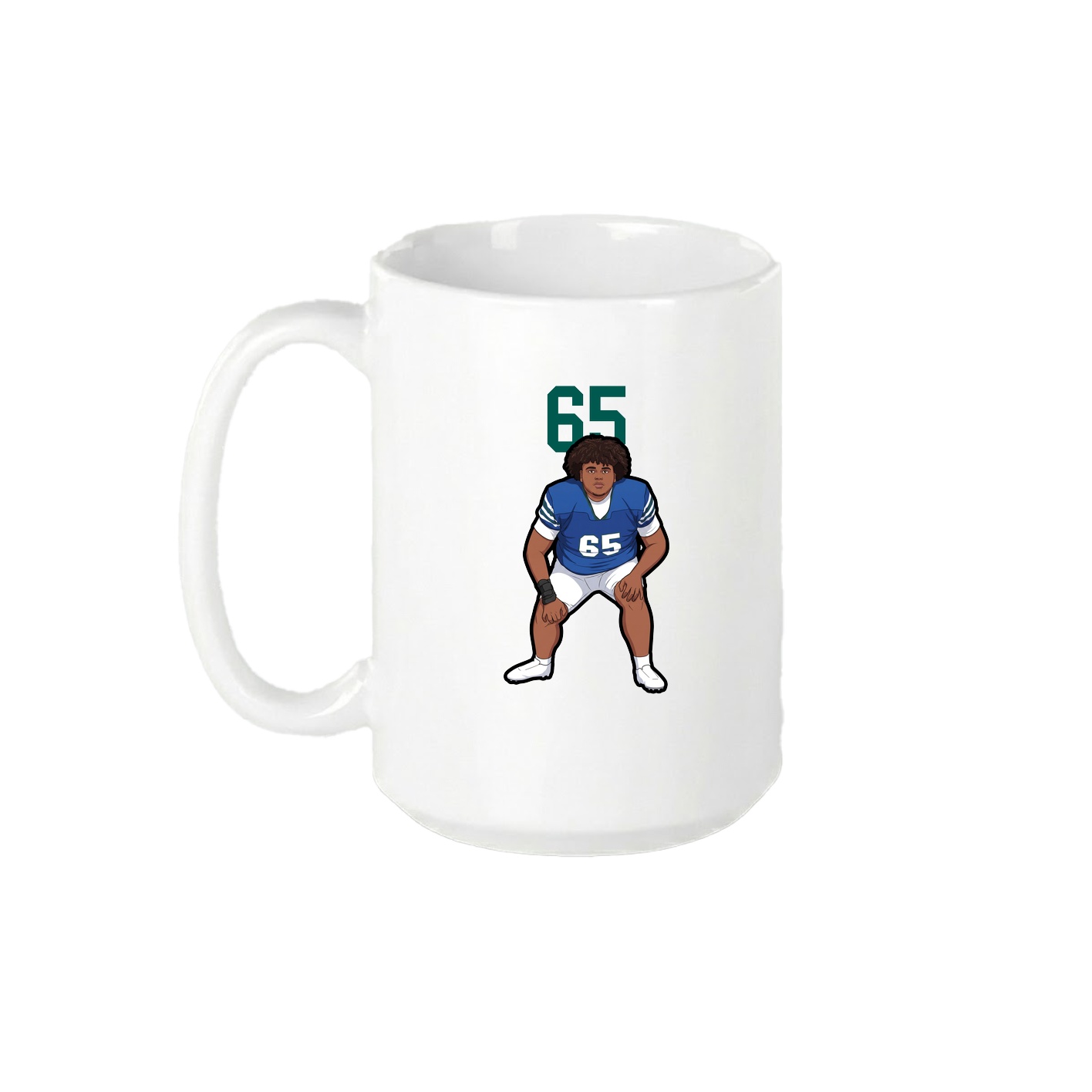 15oz Coffee Mug — Number Top in White