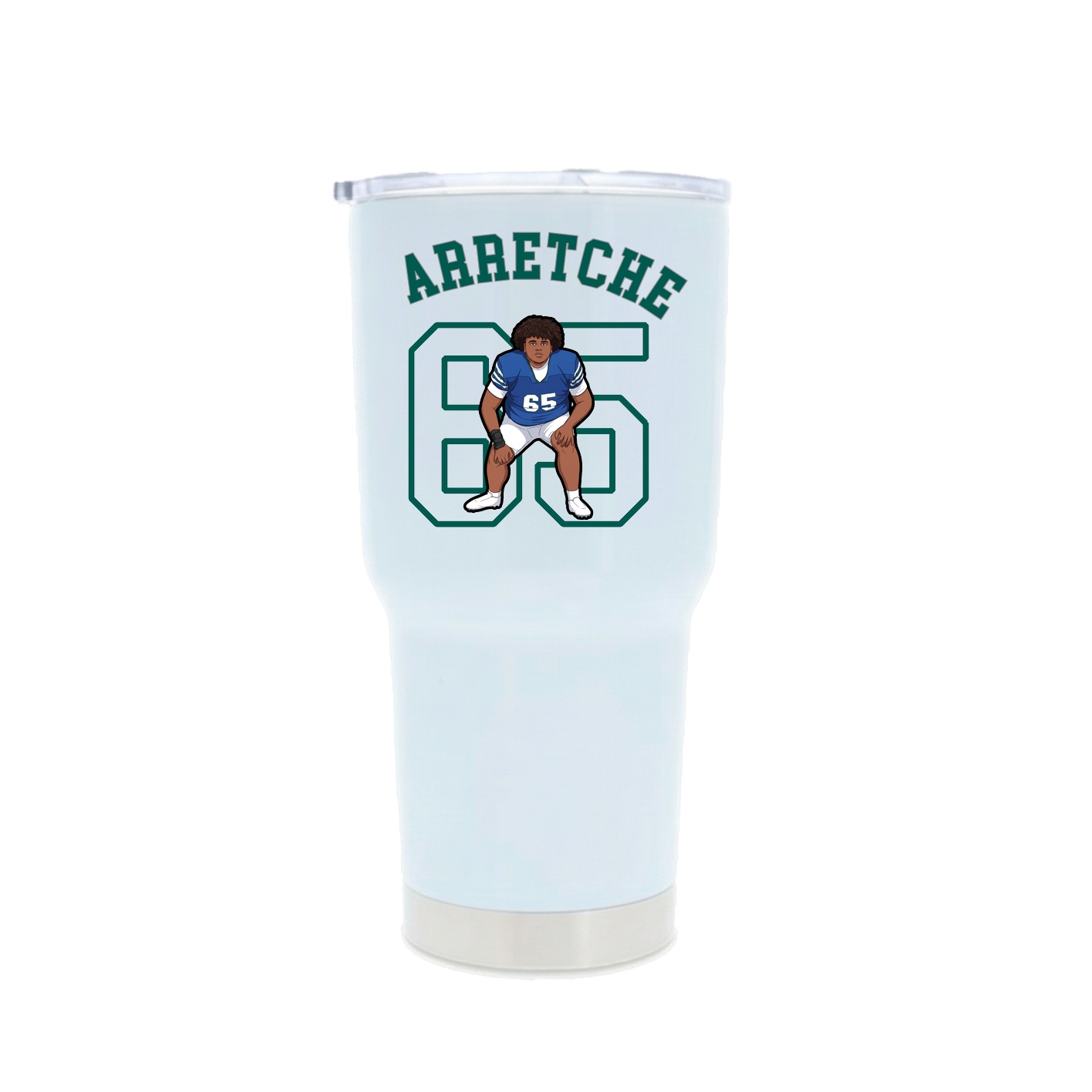 30oz Stainless Steel Tumbler — Shirsey Arch in White